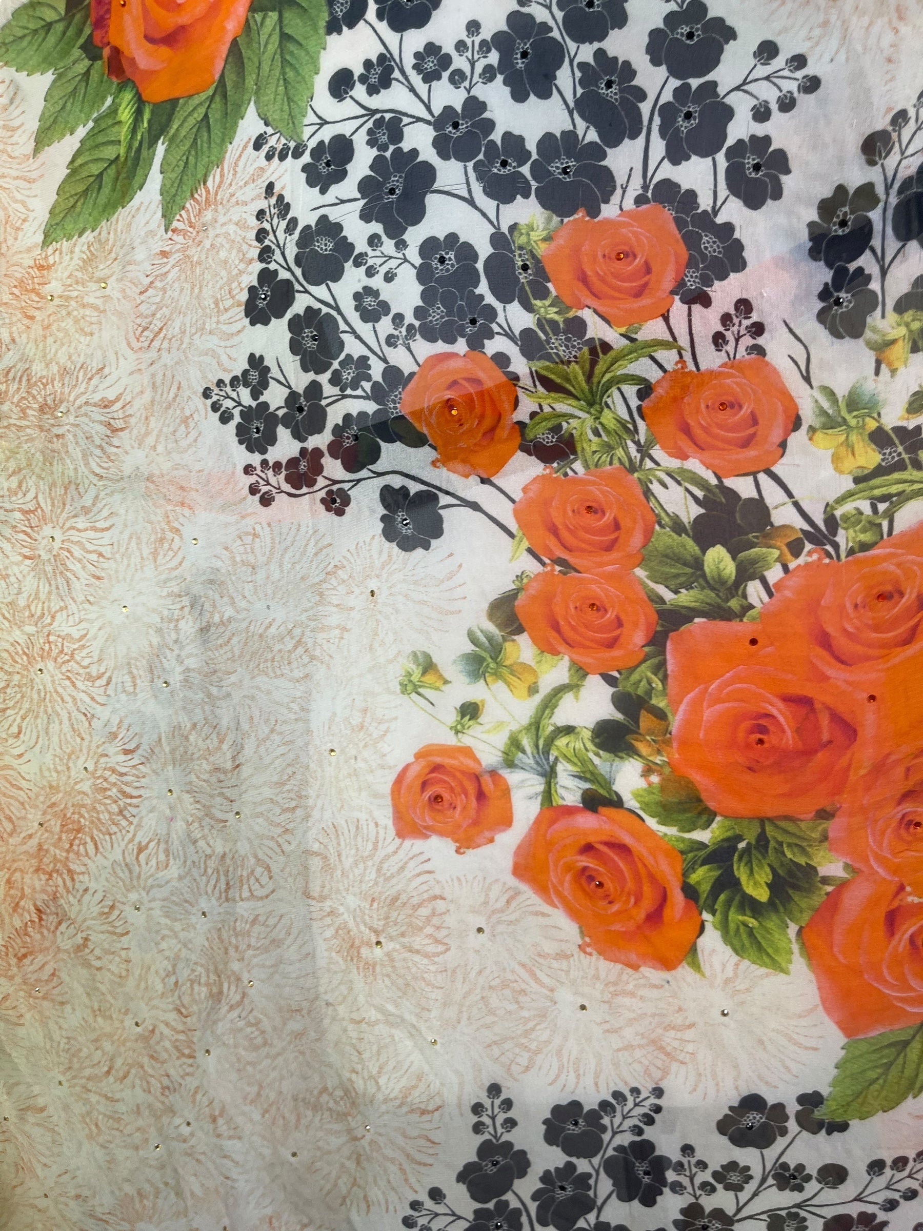 PRG8056 Sheer Wabi Sabi Pure Silk Kimono Sleeved Duster with Belt