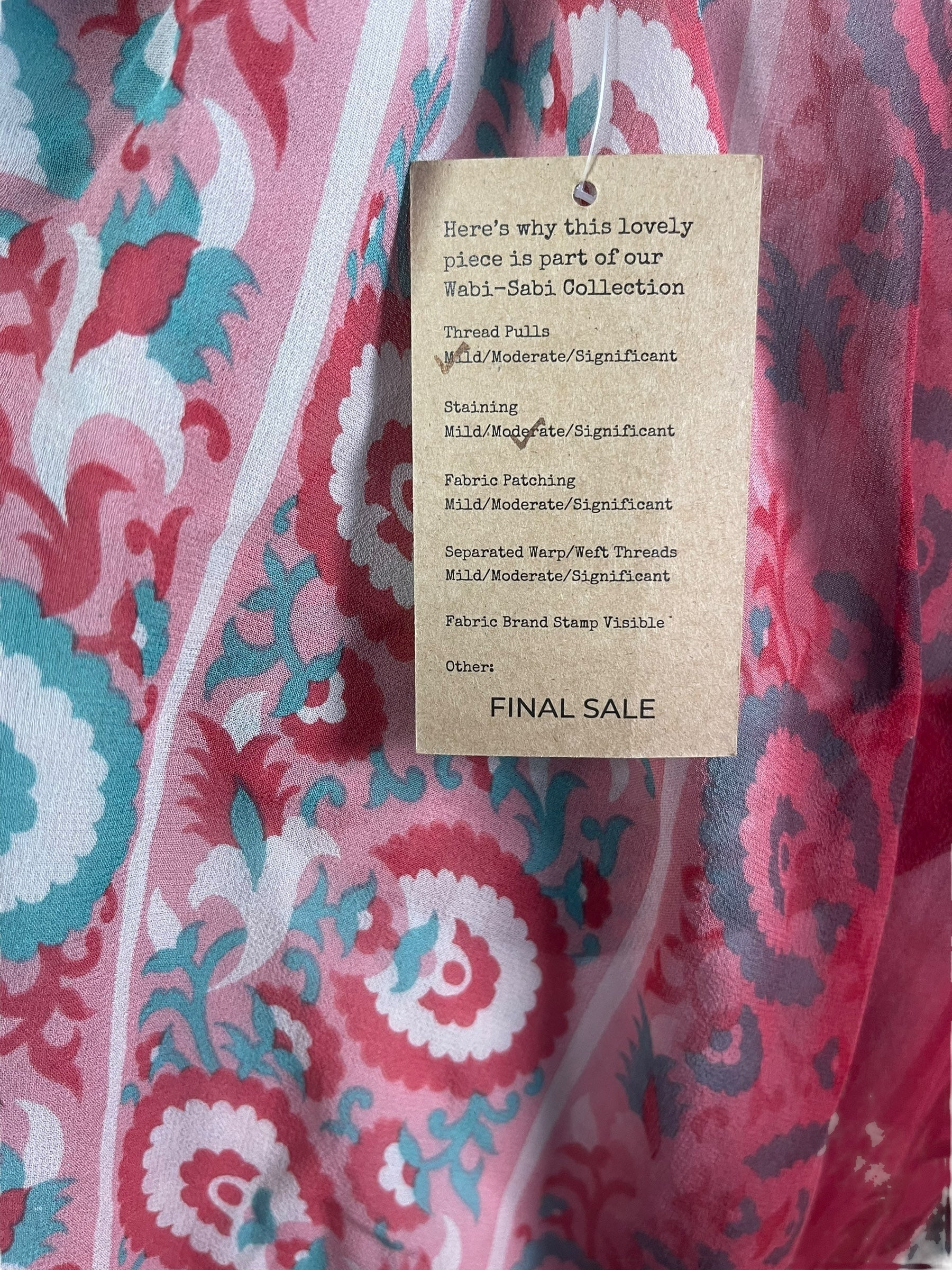 PRG8057 Sheer Wabi Sabi Pure Silk Kimono Sleeved Duster with Belt