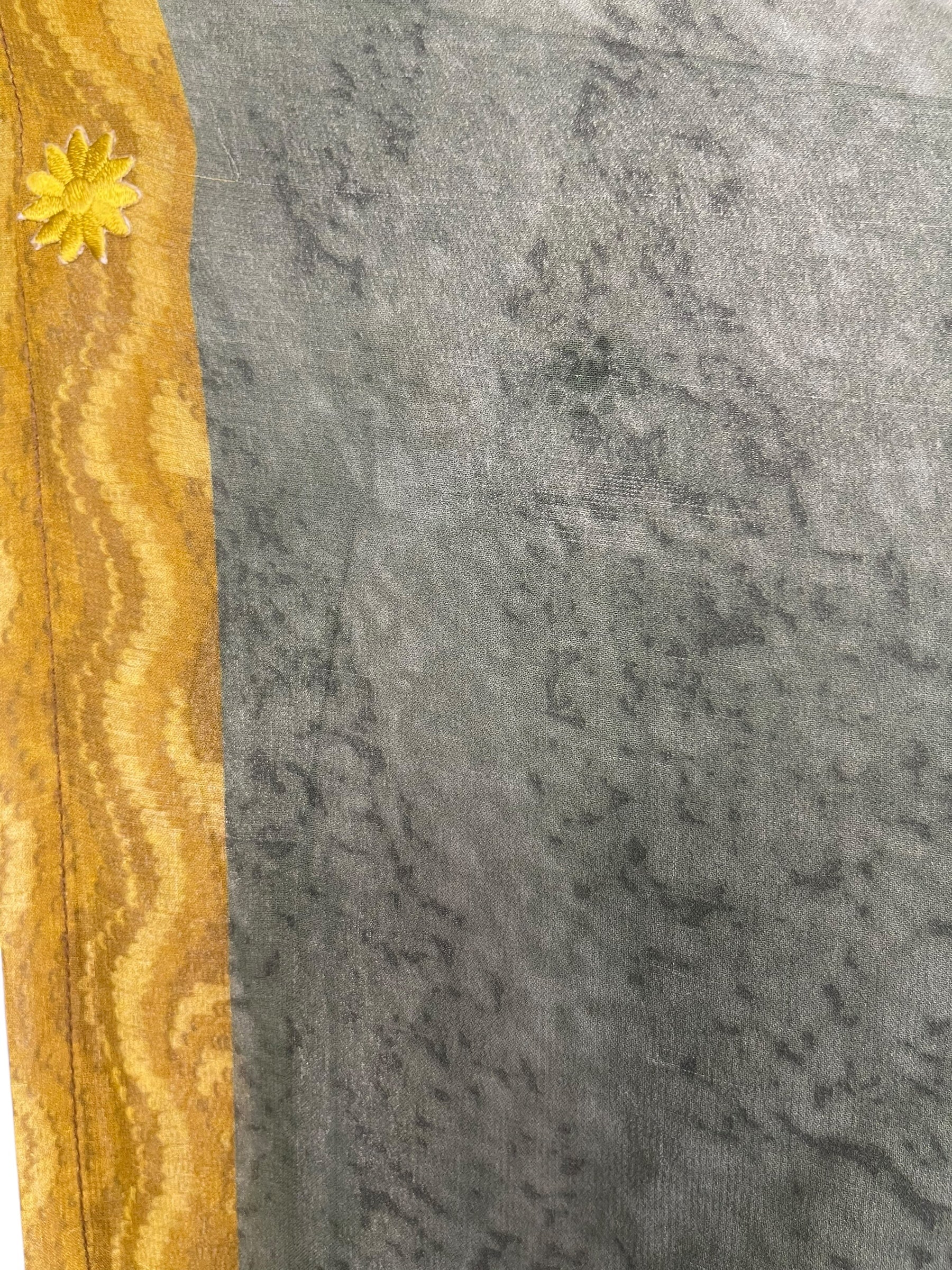 PRG8208 Sheer Wabi Sabi Pure Silk Kimono Sleeved Duster with Belt