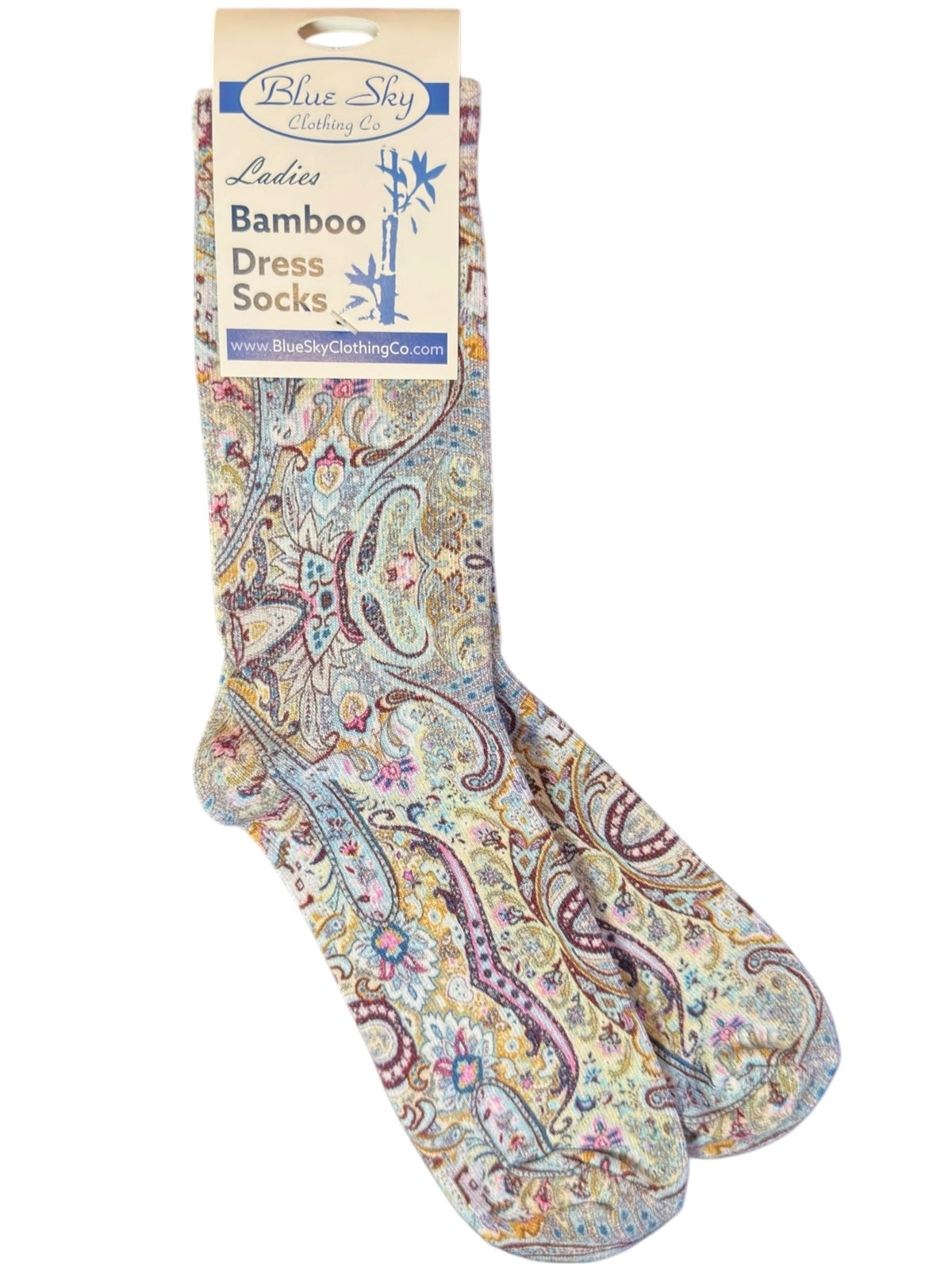 Paisley Party Bamboo Crew Socks