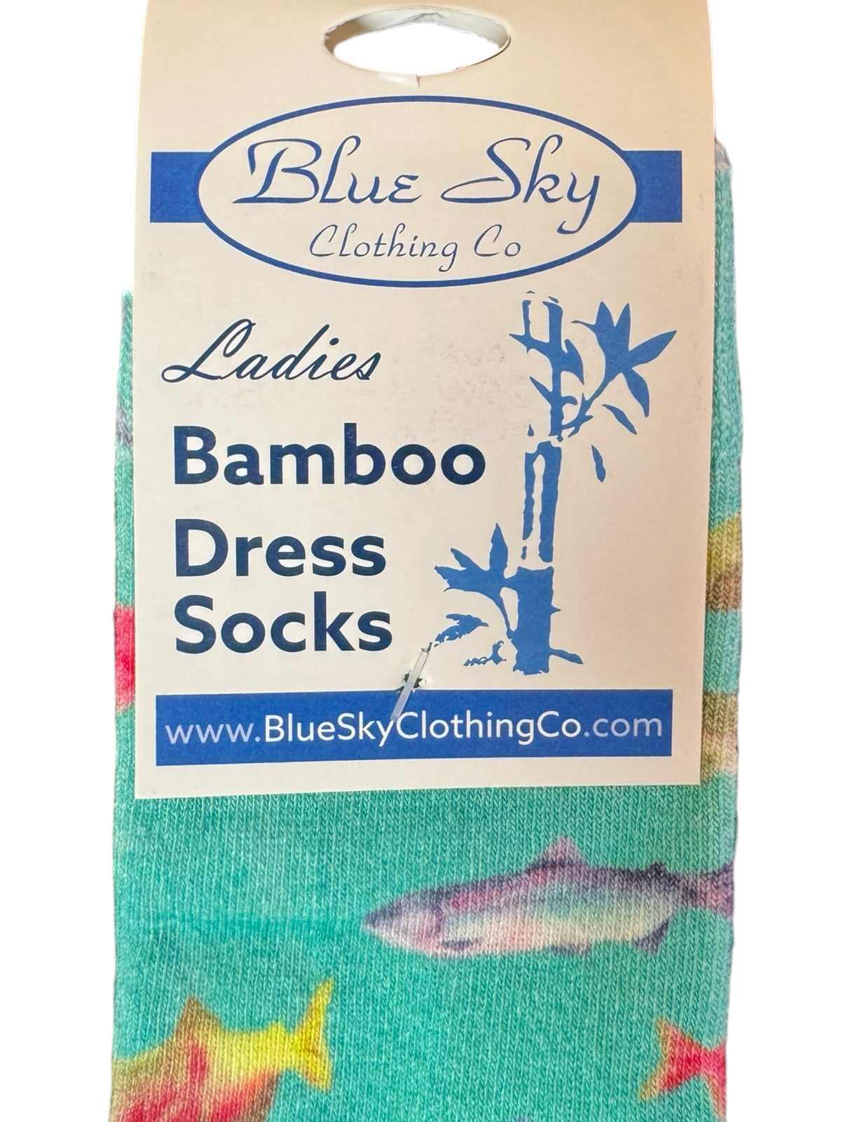 Rainbow Fish Bamboo Crew Socks