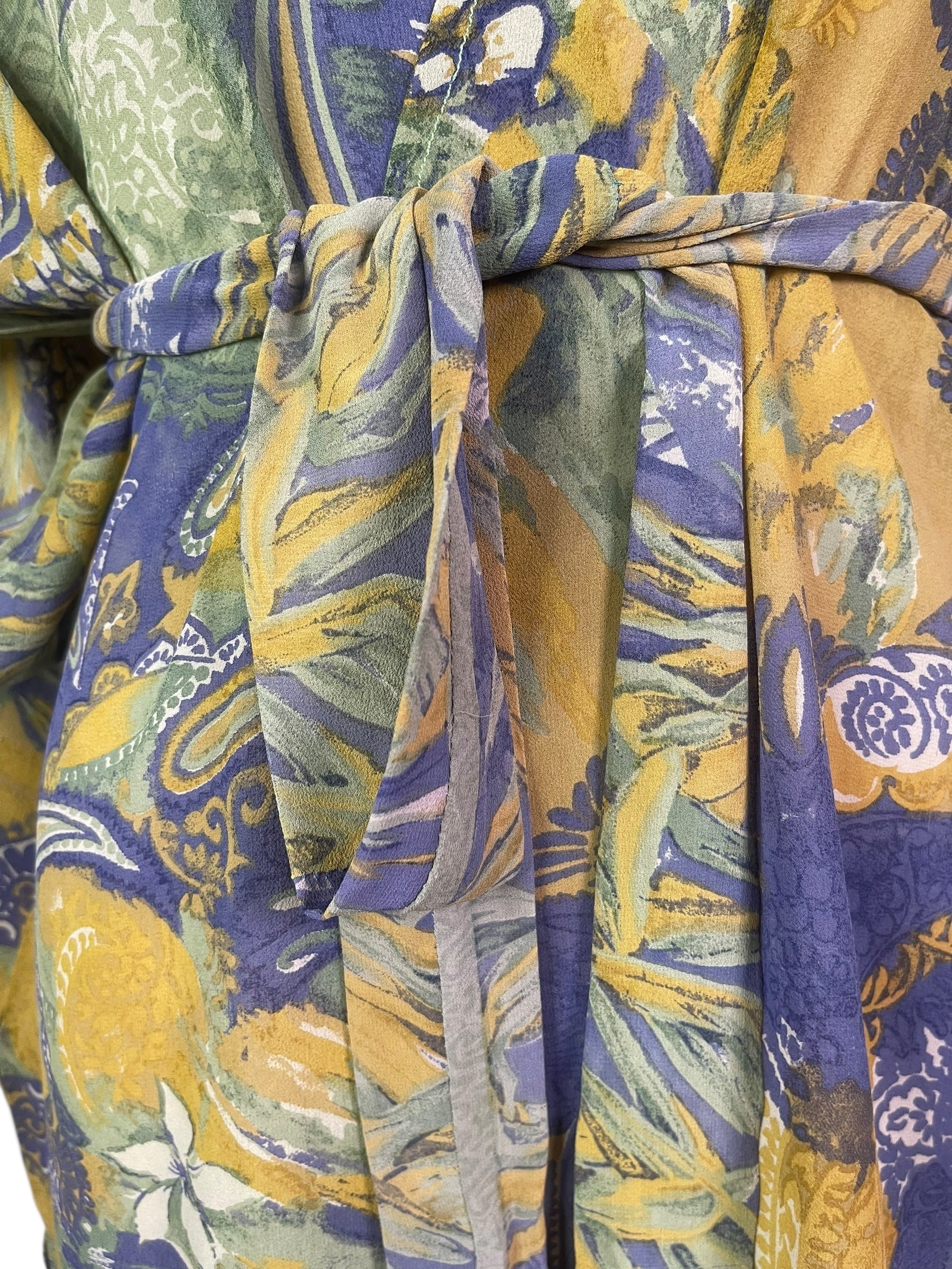 PRG8338A Sheer Avatar Pure Silk Kimono-Sleeved Jacket with Belt