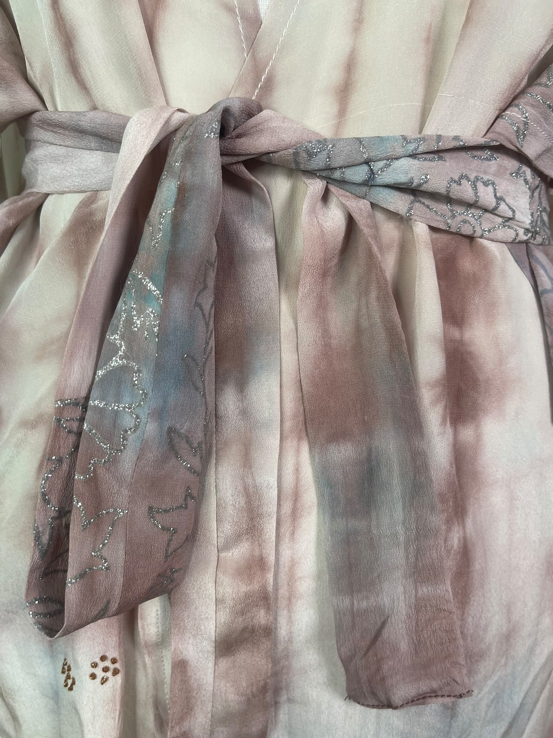 PRC8326 Avatar Pure Silk Kimono-Sleeved Jacket with Belt