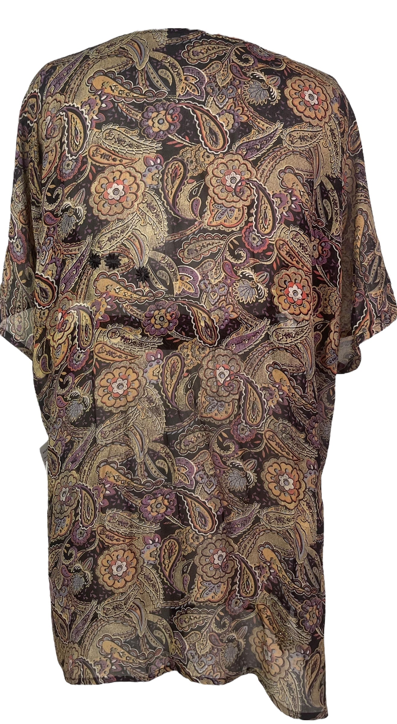 PRG8336 Sheer Avatar Pure Silk Kimono-Sleeved Jacket with Belt