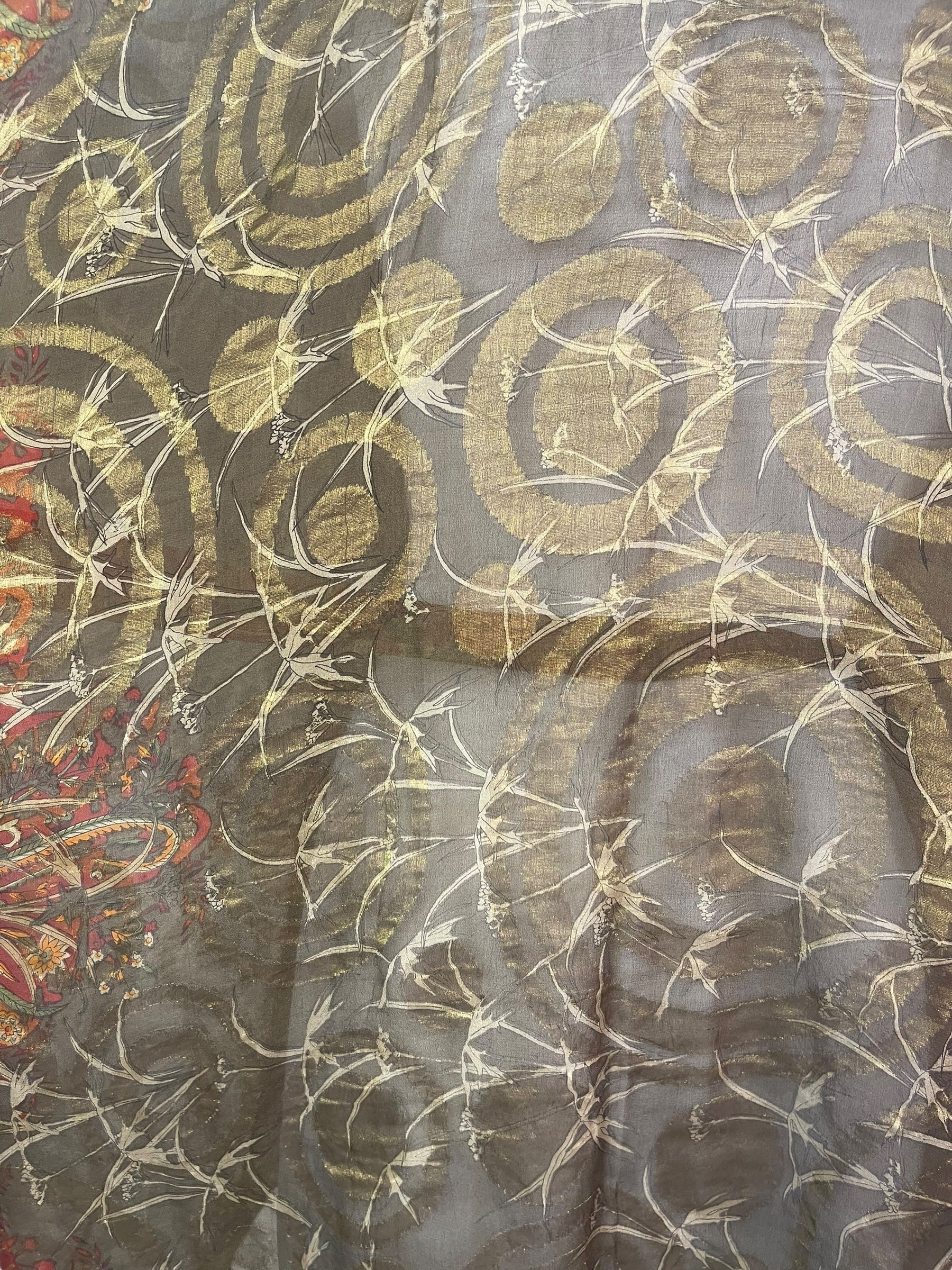 PRG8343 Sheer Avatar Pure Silk Kimono-Sleeved Jacket with Belt