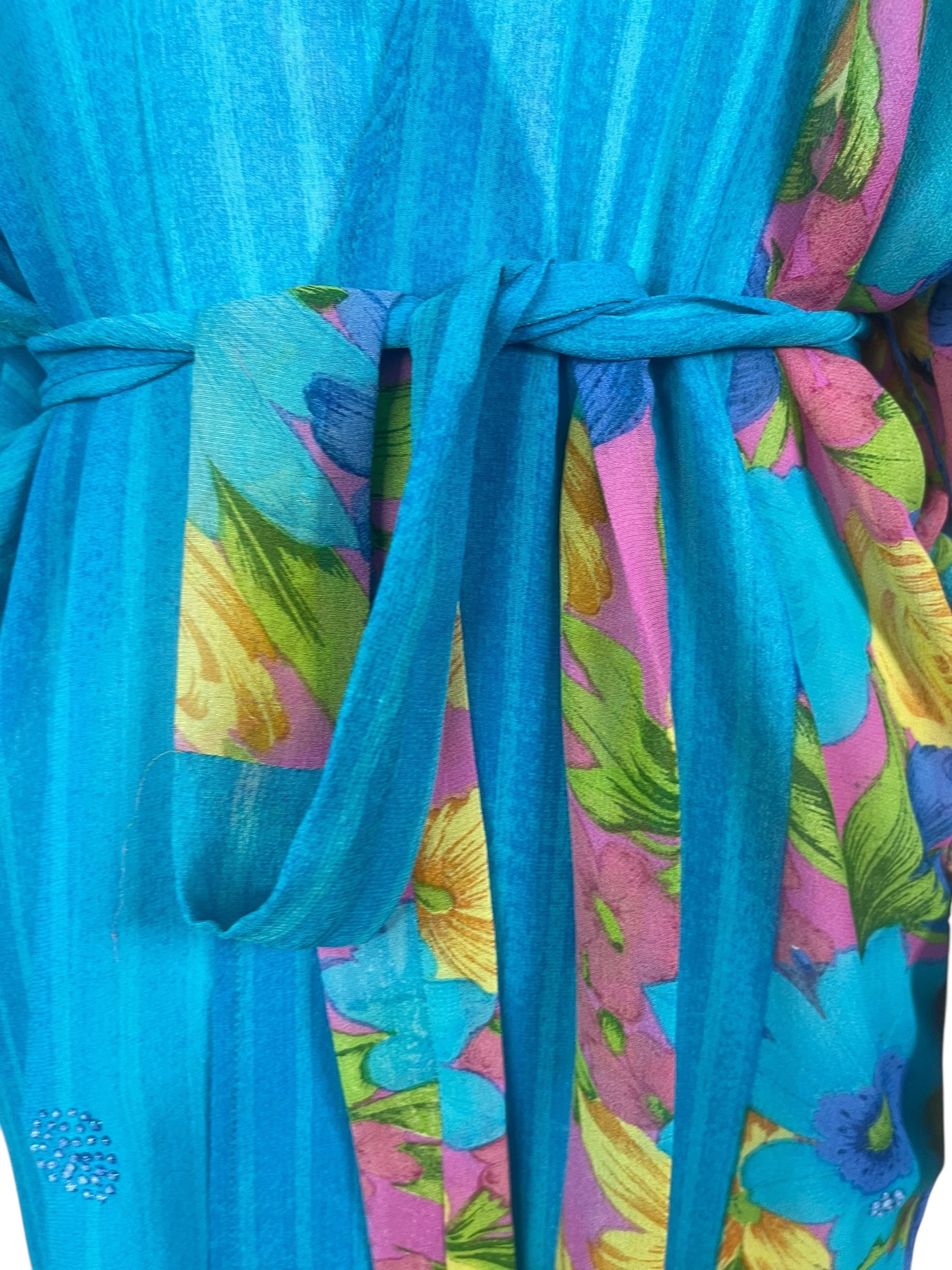 PRG8337 Sheer Avatar Pure Silk Kimono-Sleeved Jacket with Belt