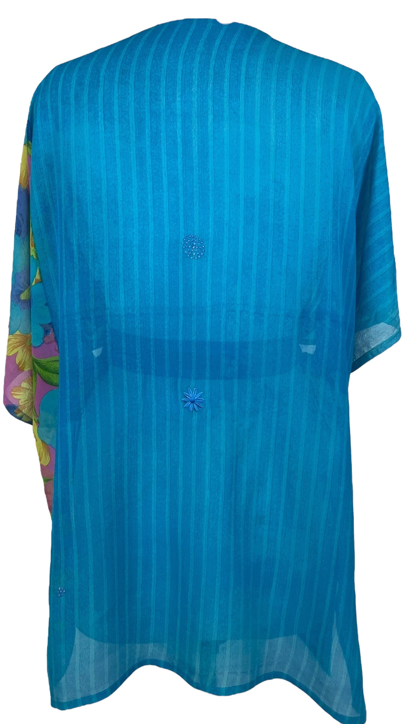 PRG8337 Sheer Avatar Pure Silk Kimono-Sleeved Jacket with Belt