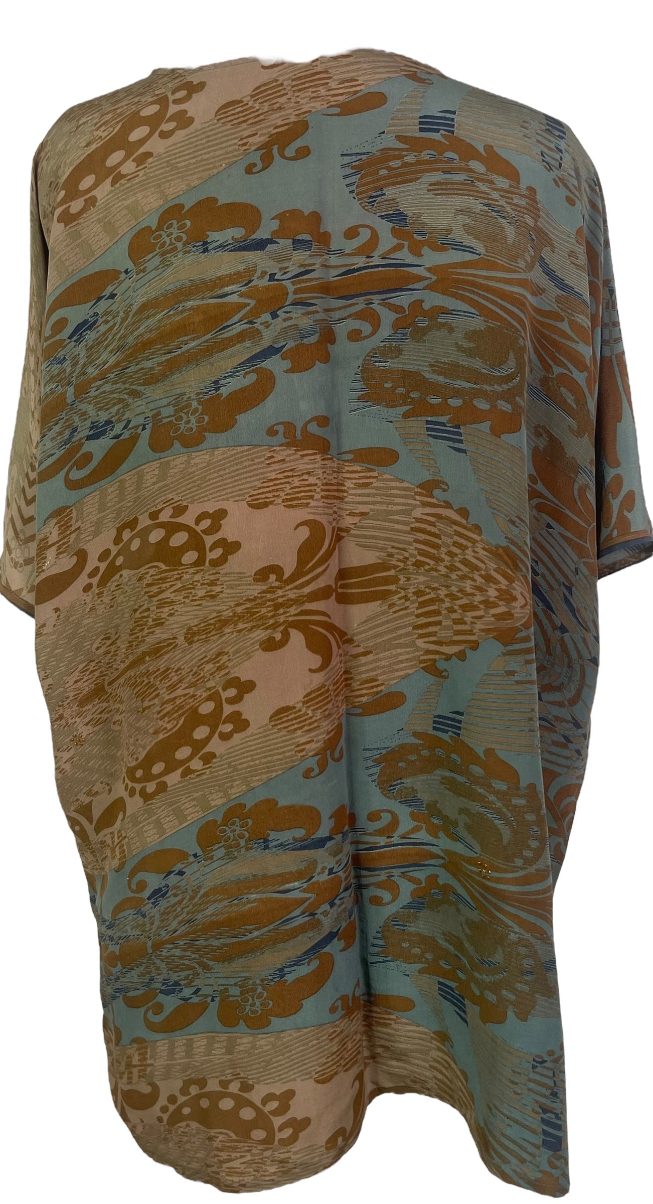 PRC8332 Wabi Sabi Pure Silk Kimono-Sleeved Jacket with Belt