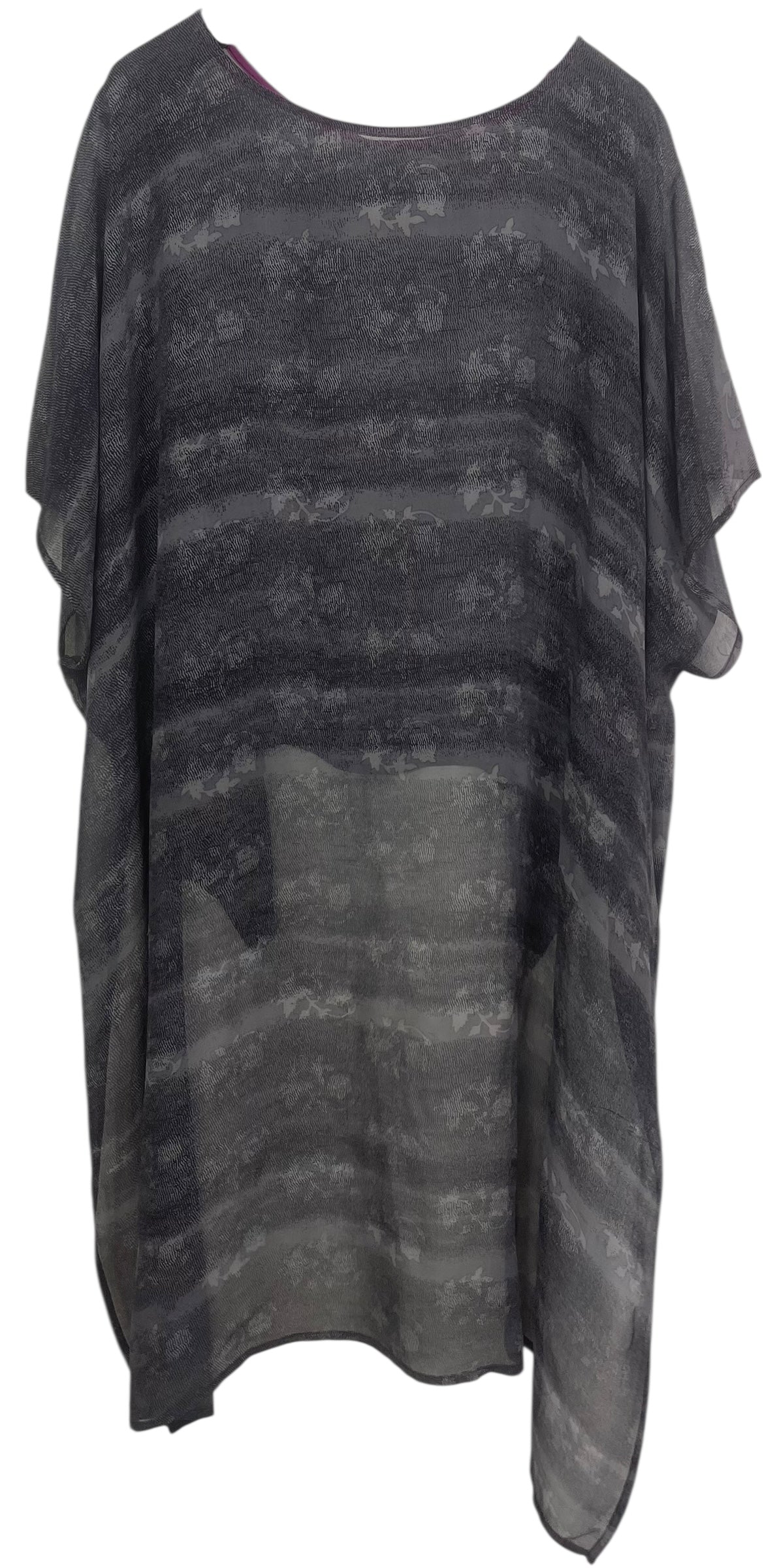 PREVIEW PRG8342 Sheer Avatar Pure Silk Hi Lo Top by DECEMBER2025 – Handmade ethical Hi Lo Top from sariKNOTsari using upcycled silk. Designed in Canada for travel and slow fashion, loved from Toronto to LA to Sydney.