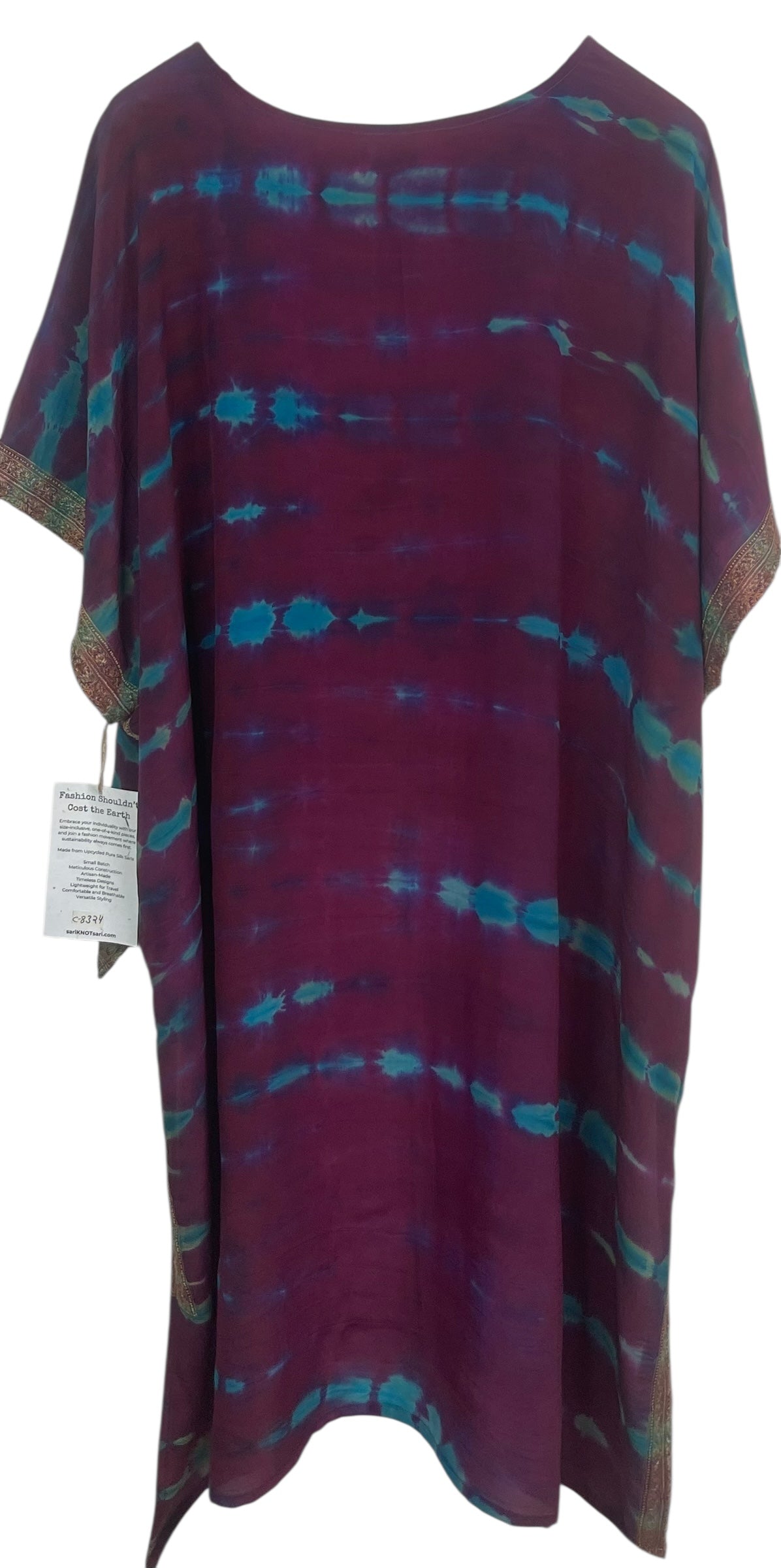 PREVIEW PRC8324 Avatar Pure Silk Hi Lo Top by DECEMBER2025 – Handmade ethical Hi Lo Top from sariKNOTsari using upcycled silk. Designed in Canada for travel and slow fashion, loved from Toronto to LA to Sydney.