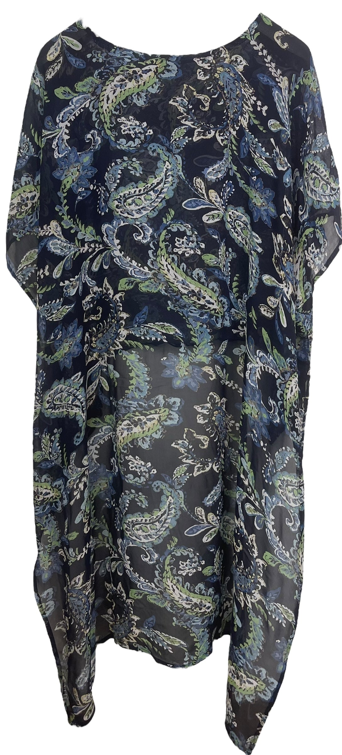 PREVIEW PRG8335 Sheer Avatar Pure Silk Hi Lo Top by DECEMBER2025 – Handmade ethical Hi Lo Top from sariKNOTsari using upcycled silk. Designed in Canada for travel and slow fashion, loved from Toronto to LA to Sydney.