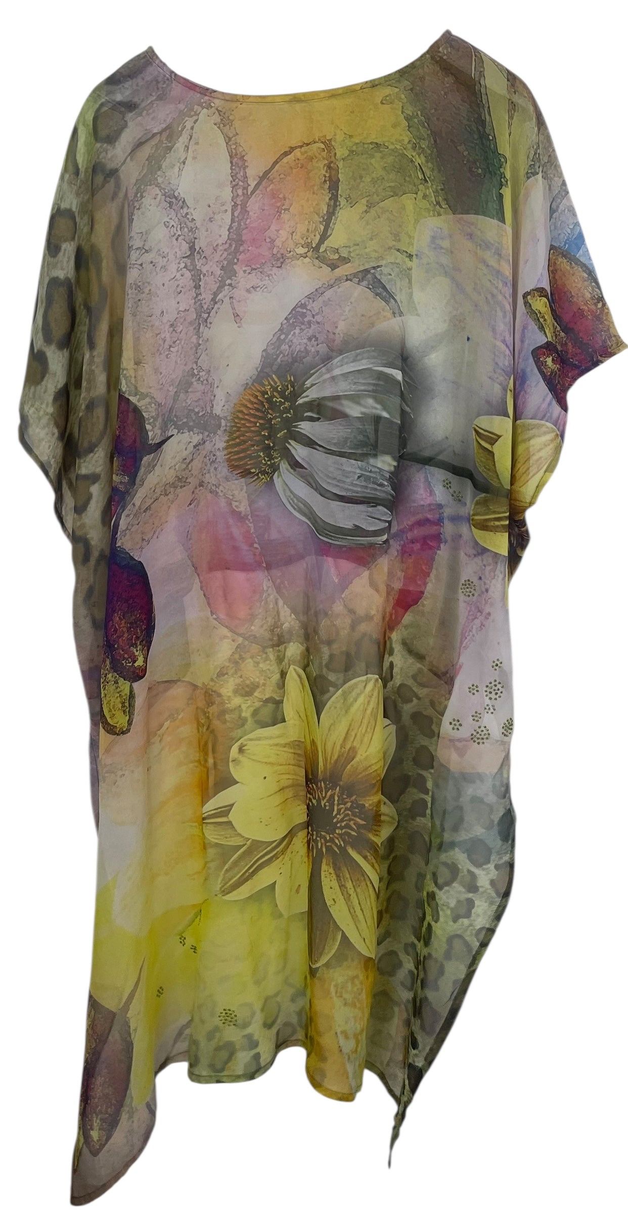 PREVIEW PRG8344 Sheer Avatar Pure Silk Hi Lo Top by DECEMBER2025 – Handmade ethical Hi Lo Top from sariKNOTsari using upcycled silk. Designed in Canada for travel and slow fashion, loved from Toronto to LA to Sydney.
