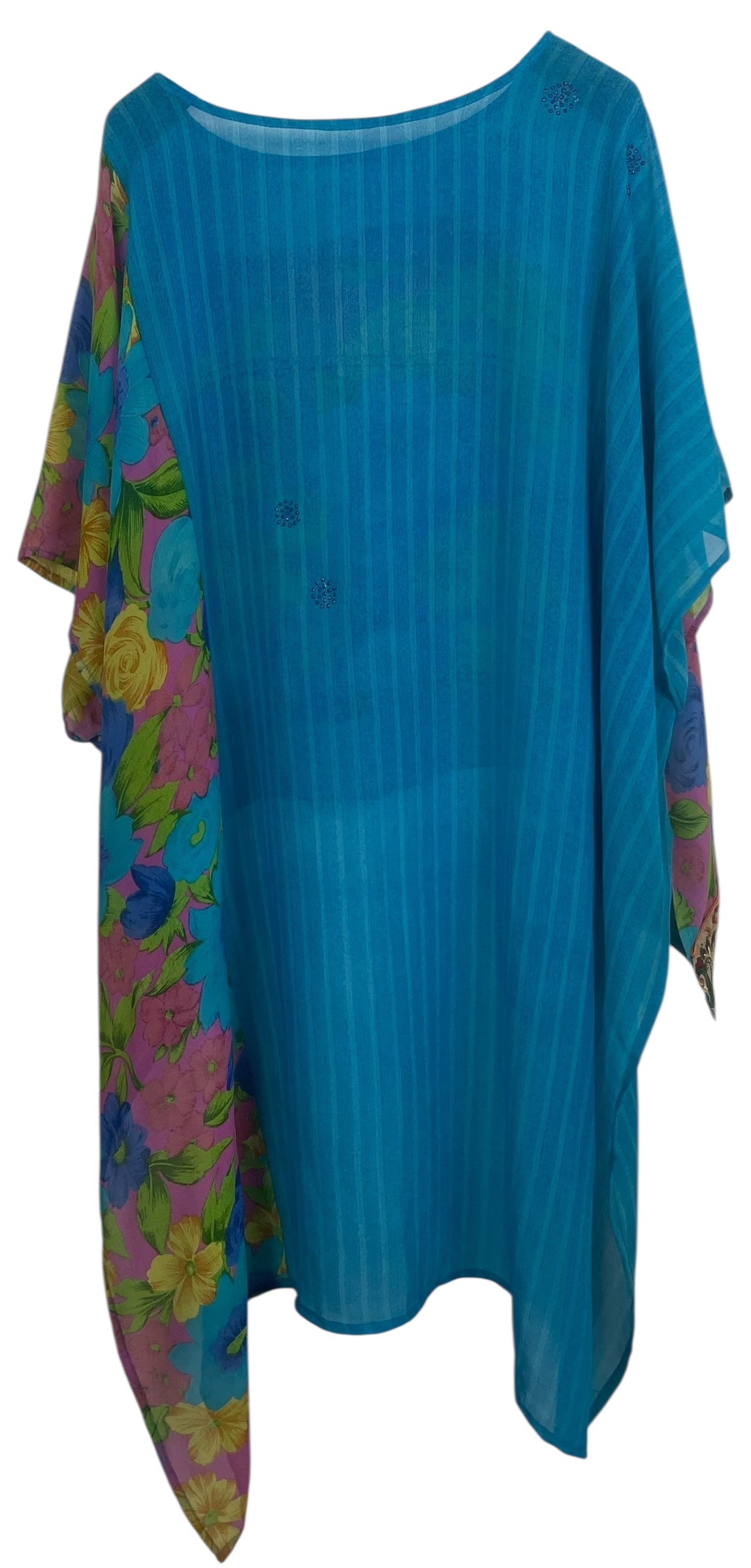 PREVIEW PRG8337 Sheer Avatar Pure Silk Hi Lo Top by DECEMBER2025 – Handmade ethical Hi Lo Top from sariKNOTsari using upcycled silk. Designed in Canada for travel and slow fashion, loved from Toronto to LA to Sydney.