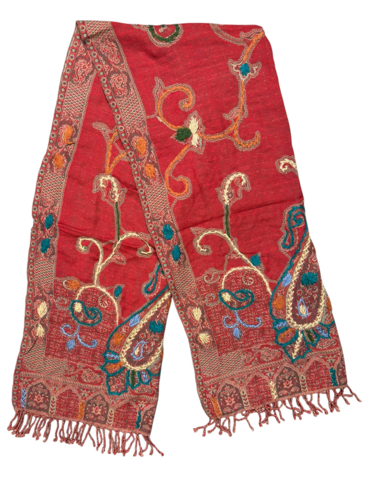 Rising Phoenix Embroidered Pure Wool Shawl