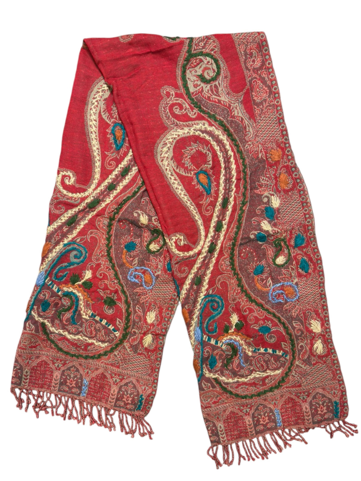 Rising Phoenix Embroidered Pure Wool Shawl