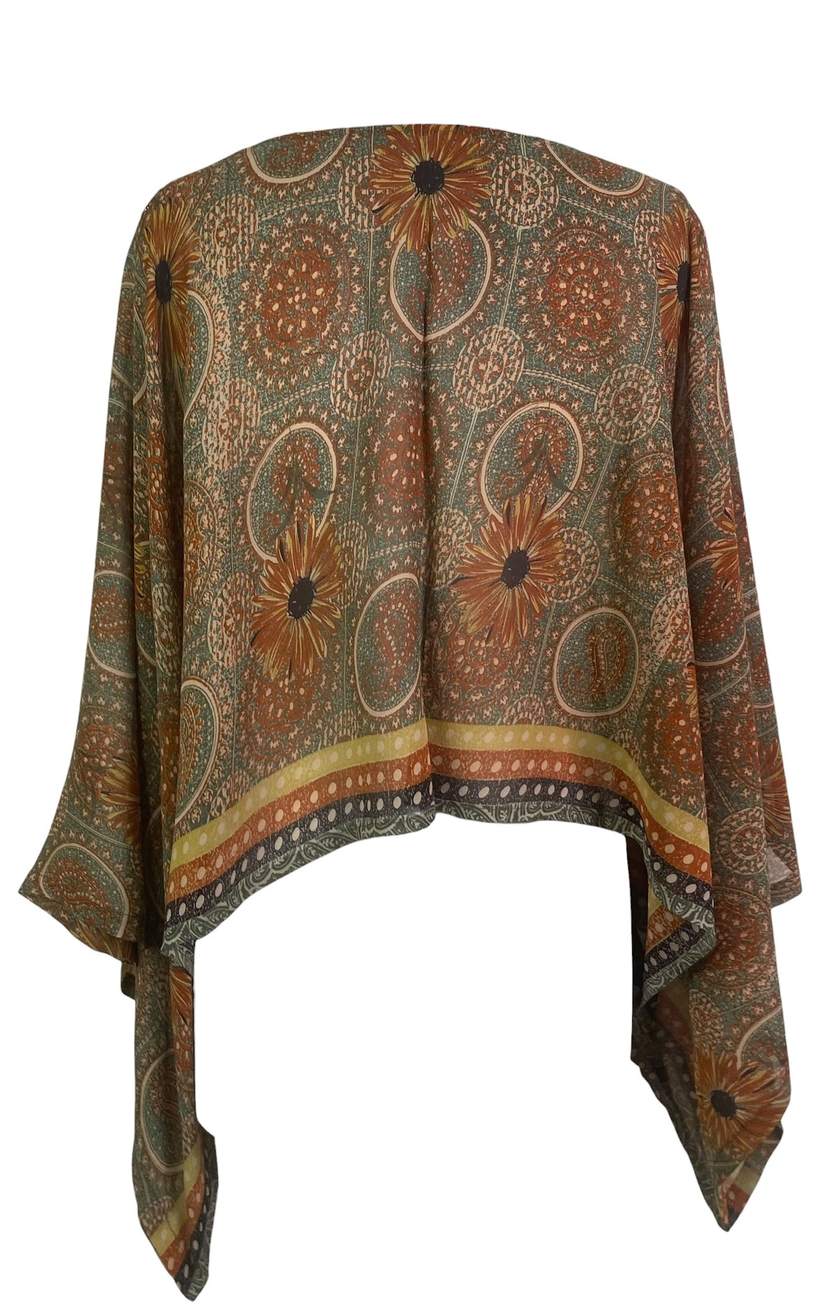 Releases Sunday at 8pm EST PRG9109 Sheer Avatar Pure Silk Kimono-Sleeved Top