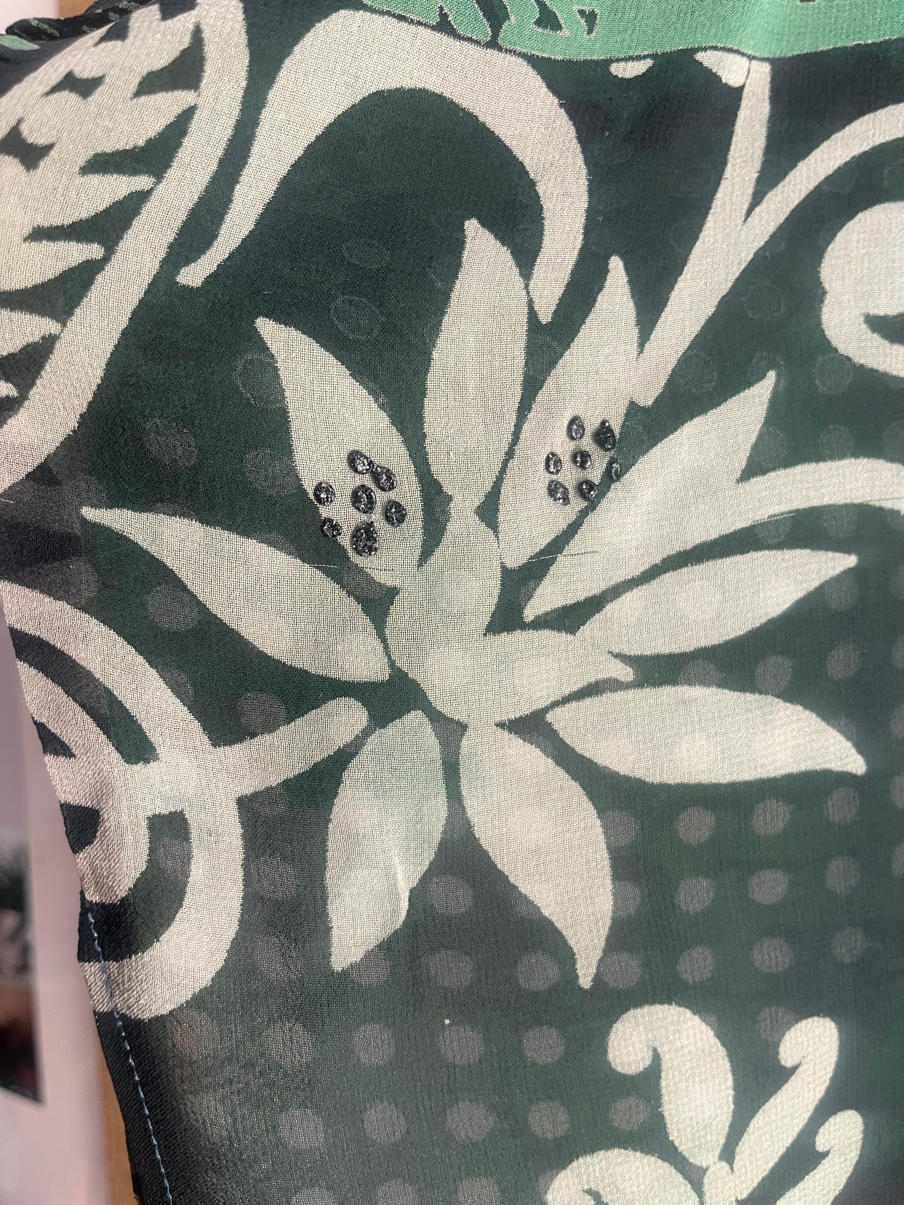 PRG6642 Sheer Wabi Sabi Pure Silk Side Slit Top