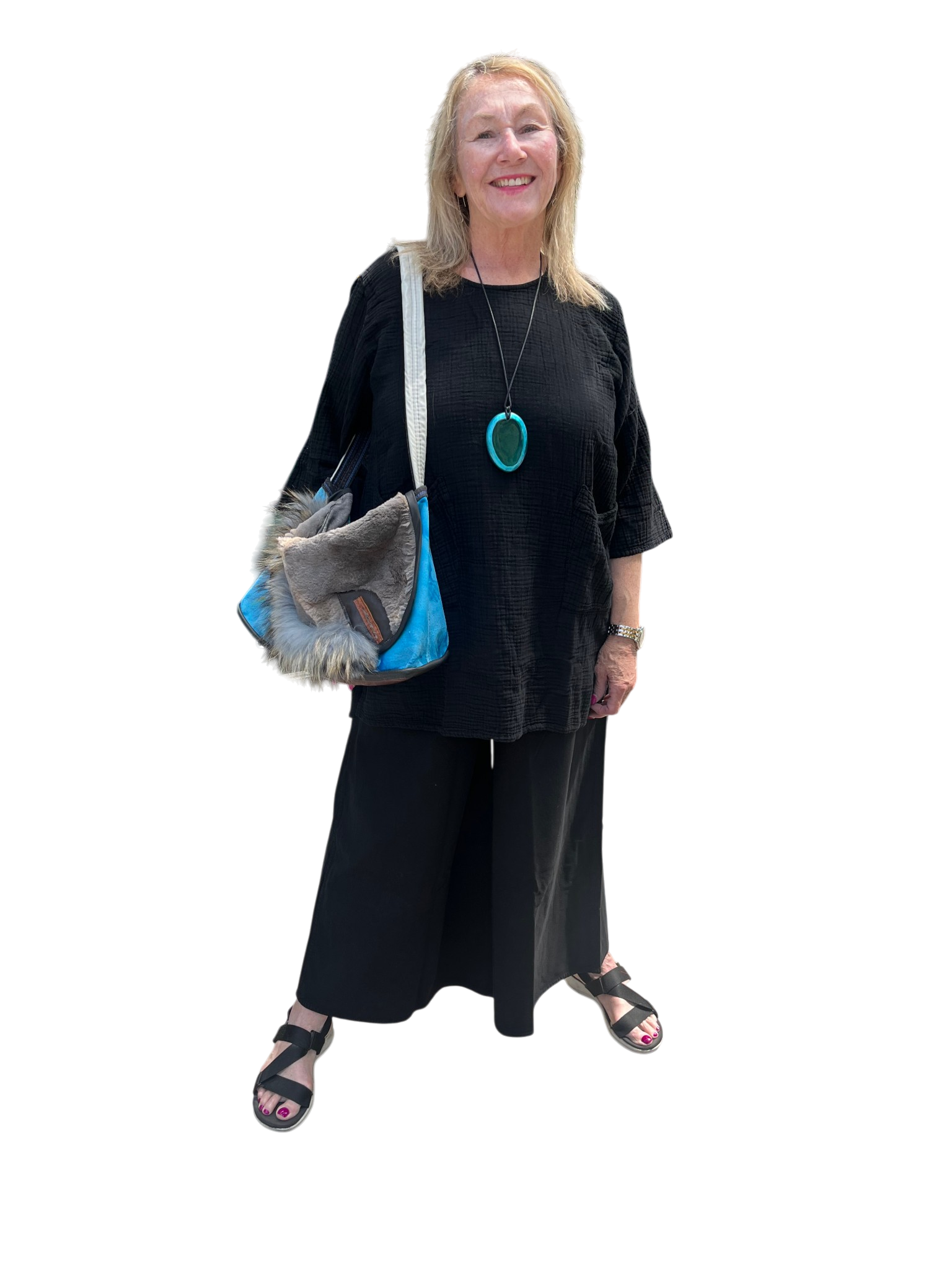 Black Cotton Palazzo Pants by Creative Design – Handmade ethical Pants/Skirt from sariKNOTsari using upcycled silk. Designed in Canada for travel and slow fashion, loved from Toronto to LA to Sydney. Featuring Zsiska, Bryn Walker and Artisan Leather coats by Rejean Pepin, Pepin designs