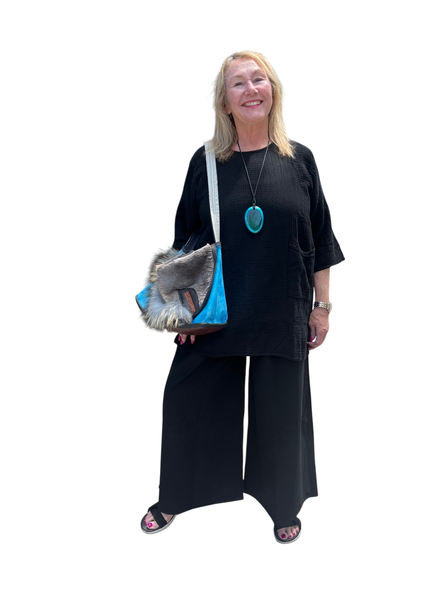 Black Cotton Palazzo Pants by Creative Design – Handmade ethical Pants/Skirt from sariKNOTsari using upcycled silk. Designed in Canada for travel and slow fashion, loved from Toronto to LA to Sydney. Featuring Zsiska, Bryn Walker and Artisan Leather coats by Rejean Pepin, Pepin designs