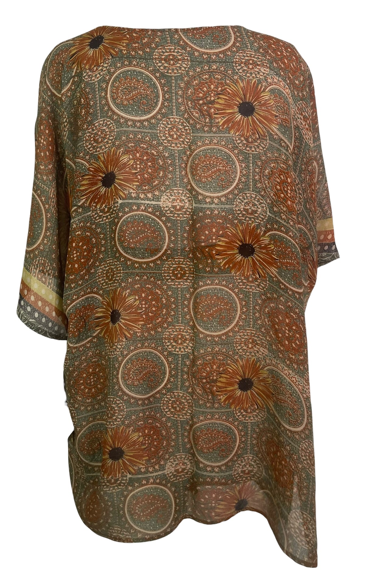 Releases Sunday at 8pm EST PRG9109 Sheer Avatar Pure Silk Kimono-Sleeved Jacket with Belt