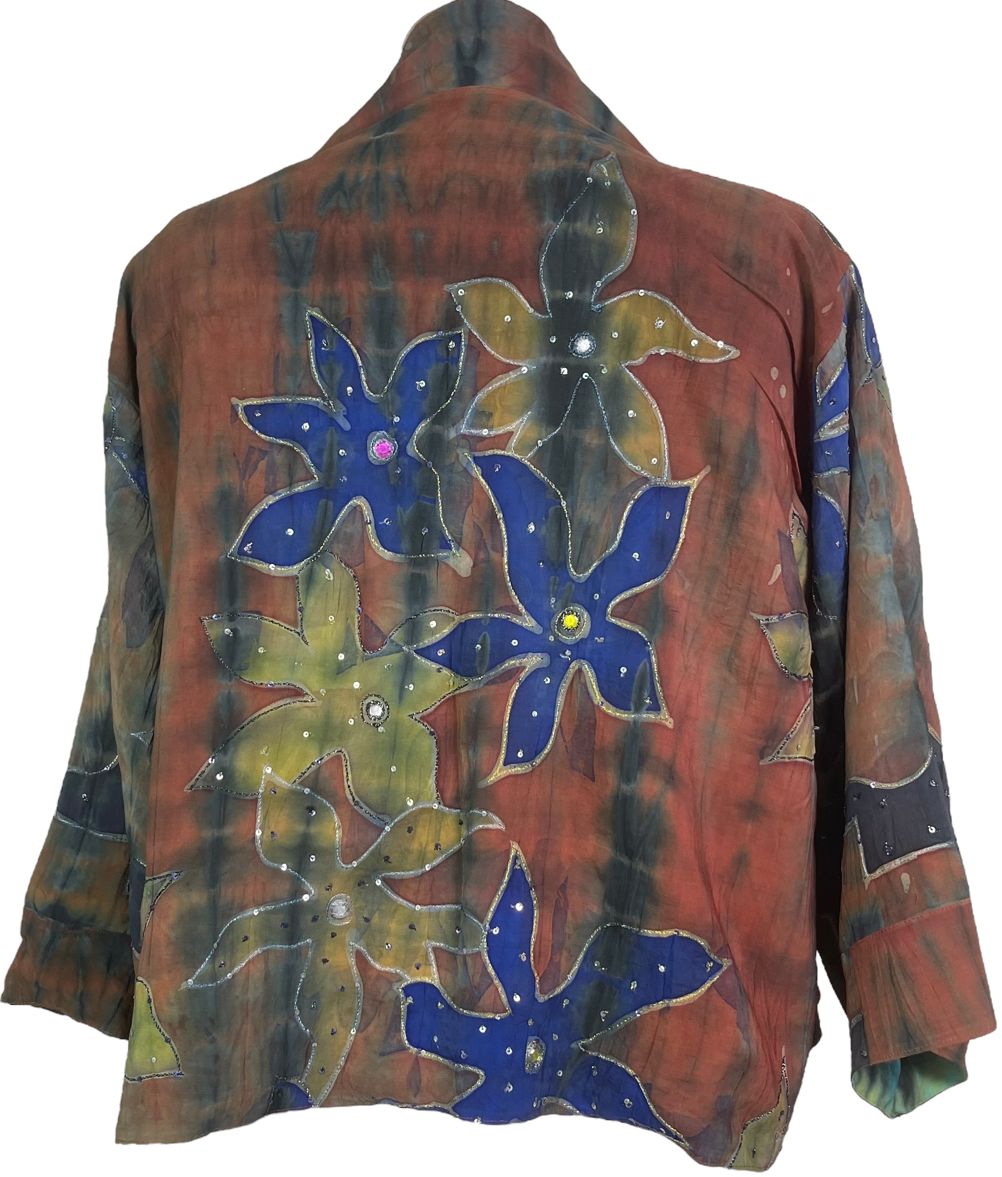 PREVIEW PRC8357 Avatar Reversible Pure Silk Jiva Jacket with Slits by DECEMBER2025 – Handmade ethical Jiva Jacket from sariKNOTsari using upcycled silk. Designed in Canada for travel and slow fashion, loved from Toronto to LA to Sydney.