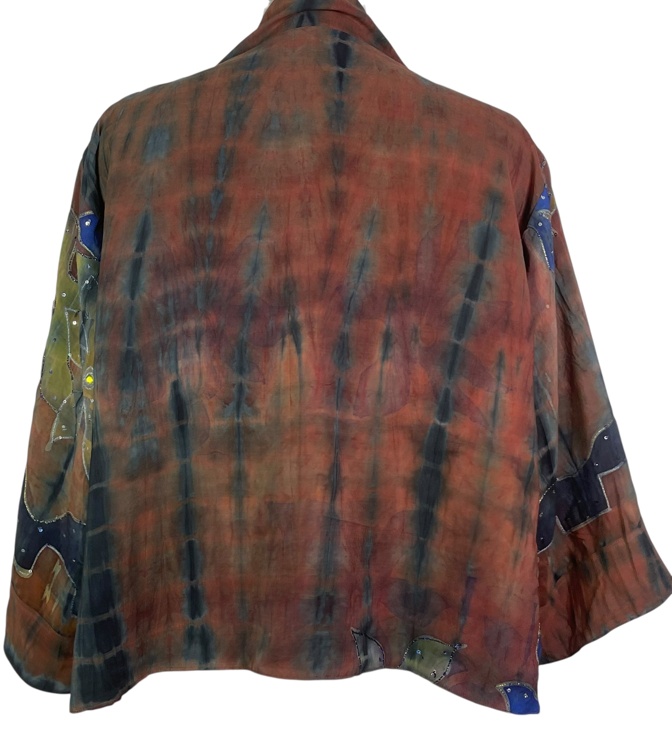 PREVIEW PRC8370 Avatar Reversible Pure Silk Jiva Jacket with Slits by DECEMBER2025 – Handmade ethical Jiva Jacket from sariKNOTsari using upcycled silk. Designed in Canada for travel and slow fashion, loved from Toronto to LA to Sydney.