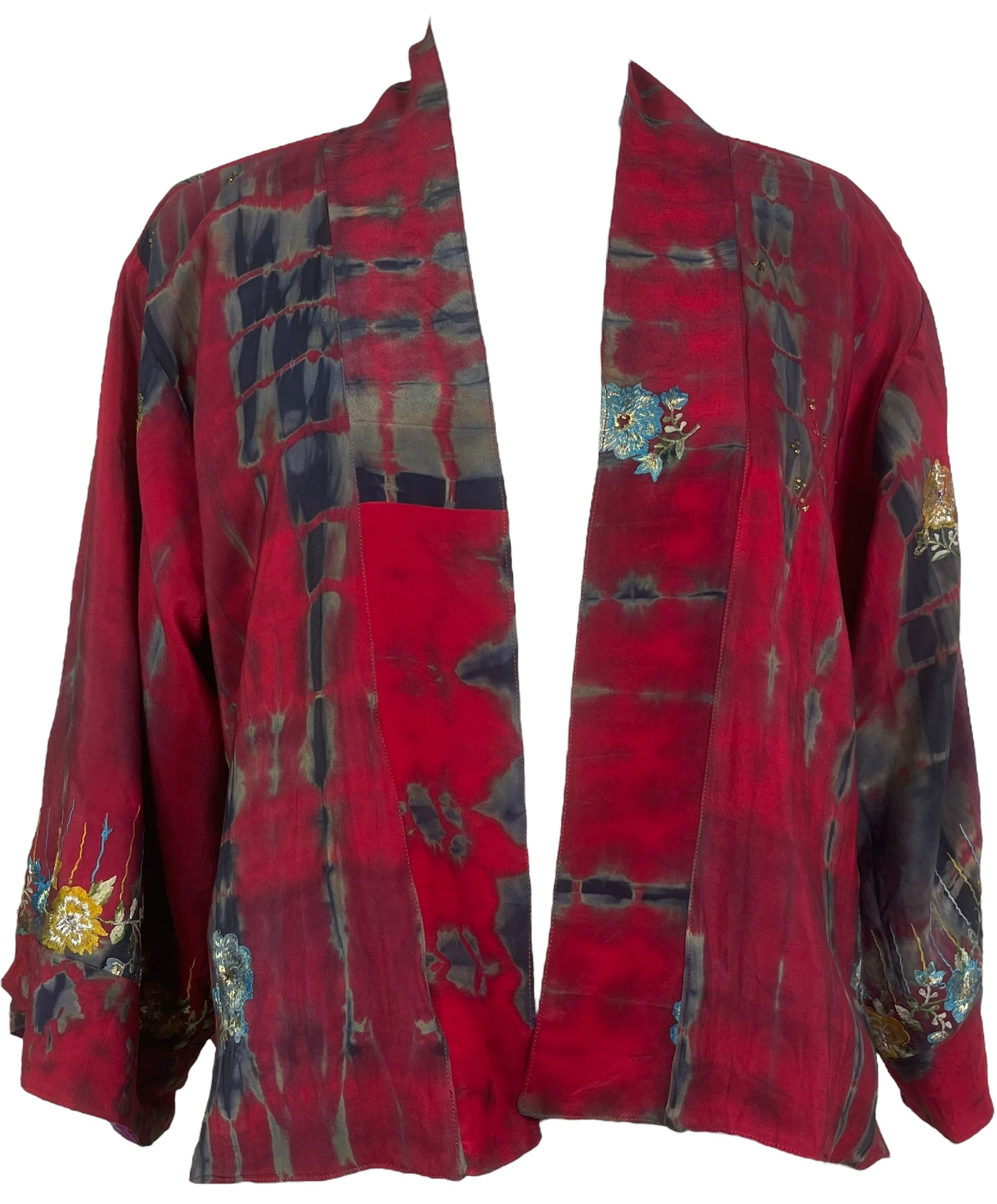 PREVIEW PRC8378 Avatar Reversible Pure Silk Jiva Jacket with Slits by DECEMBER2025 – Handmade ethical Jiva Jacket from sariKNOTsari using upcycled silk. Designed in Canada for travel and slow fashion, loved from Toronto to LA to Sydney.