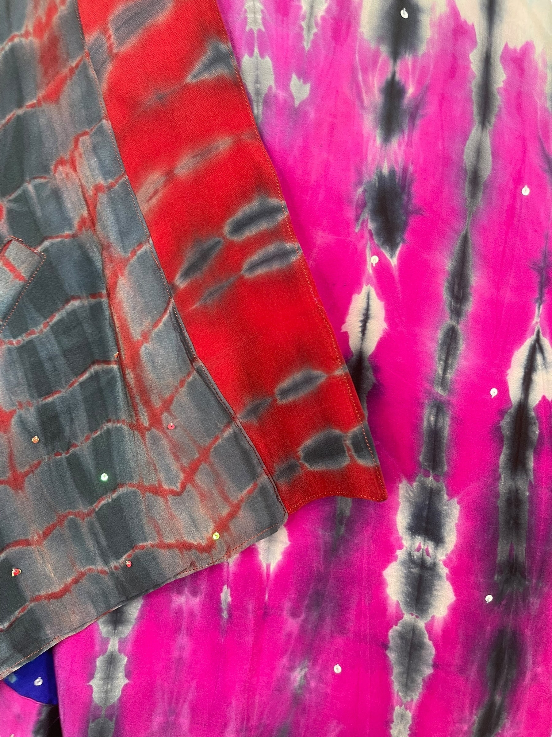 PREVIEW PRC8374 Avatar Reversible Pure Silk Jiva Jacket with Slits by DECEMBER2025 – Handmade ethical Jiva Jacket from sariKNOTsari using upcycled silk. Designed in Canada for travel and slow fashion, loved from Toronto to LA to Sydney.