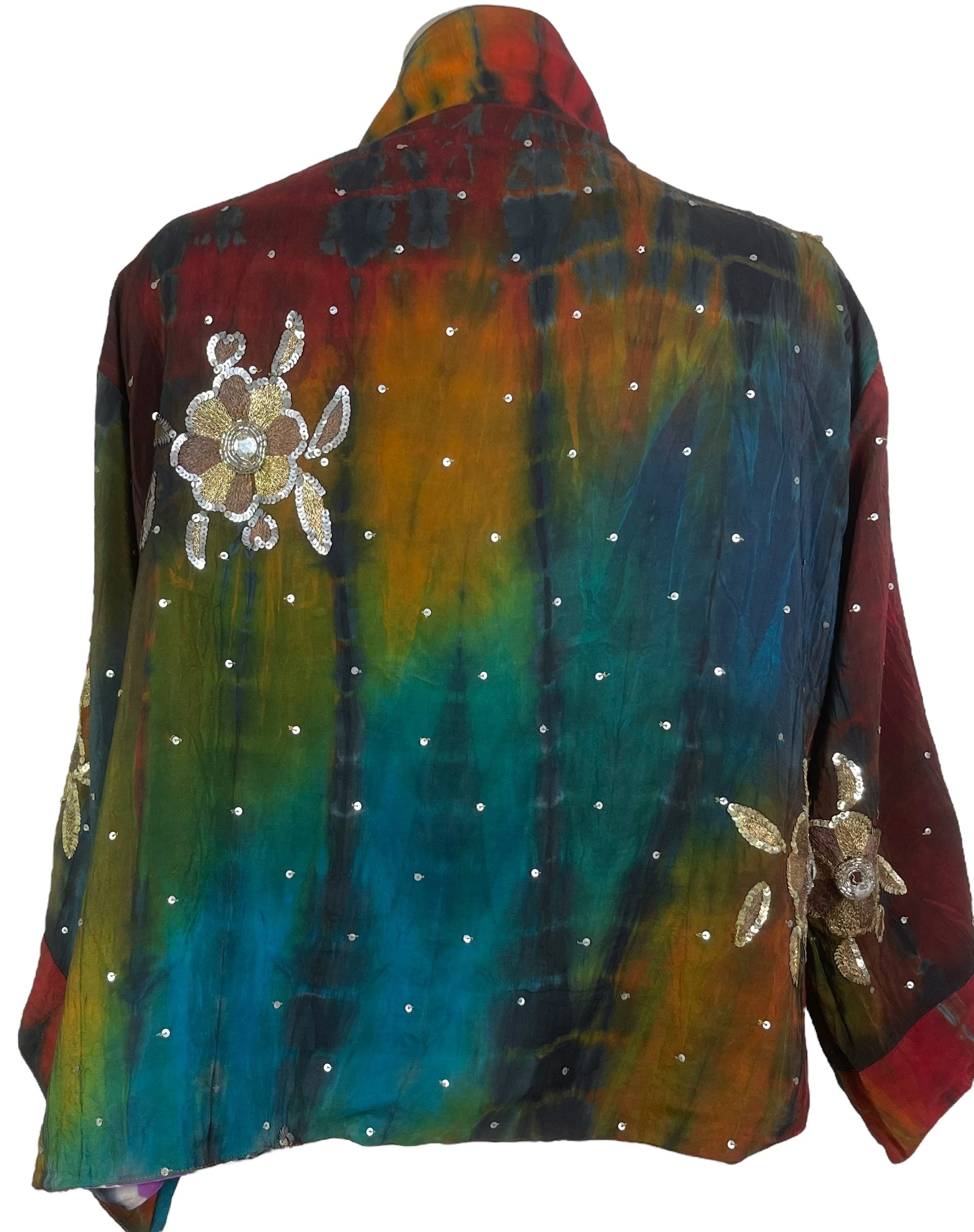 PREVIEW PRC8363 Avatar Reversible Pure Silk Jiva Jacket with Slits by DECEMBER2025 – Handmade ethical Jiva Jacket from sariKNOTsari using upcycled silk. Designed in Canada for travel and slow fashion, loved from Toronto to LA to Sydney.