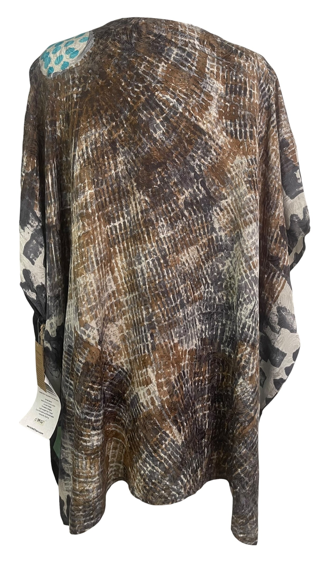 Releases Sunday at 8pm EST PRC8902 Wabi Sabi Pure Silk Short Kaftan Tunic With Slits
