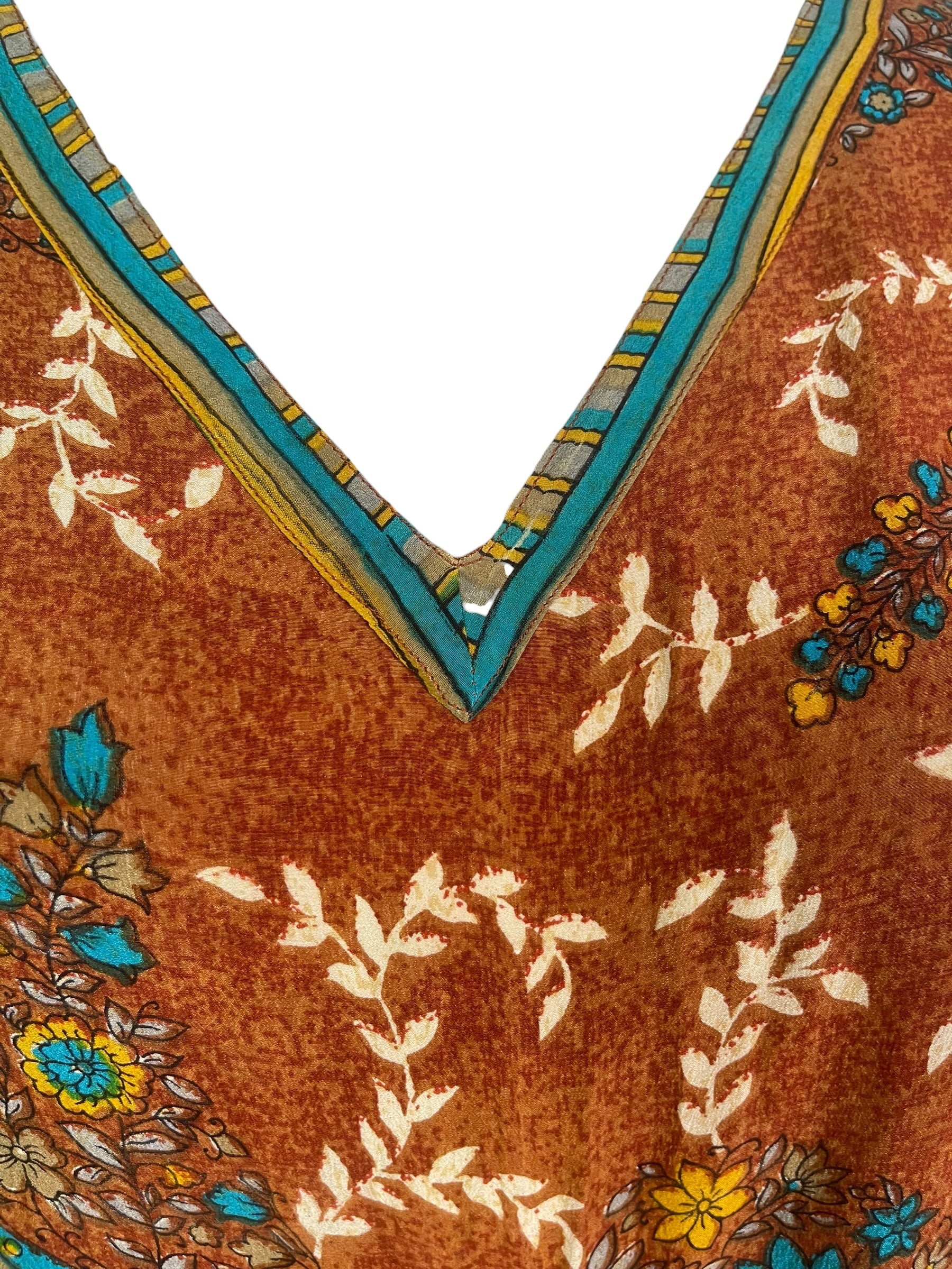 PRC8739 Wabi Sabi Pure Silk Short Kaftan Tunic With Slits