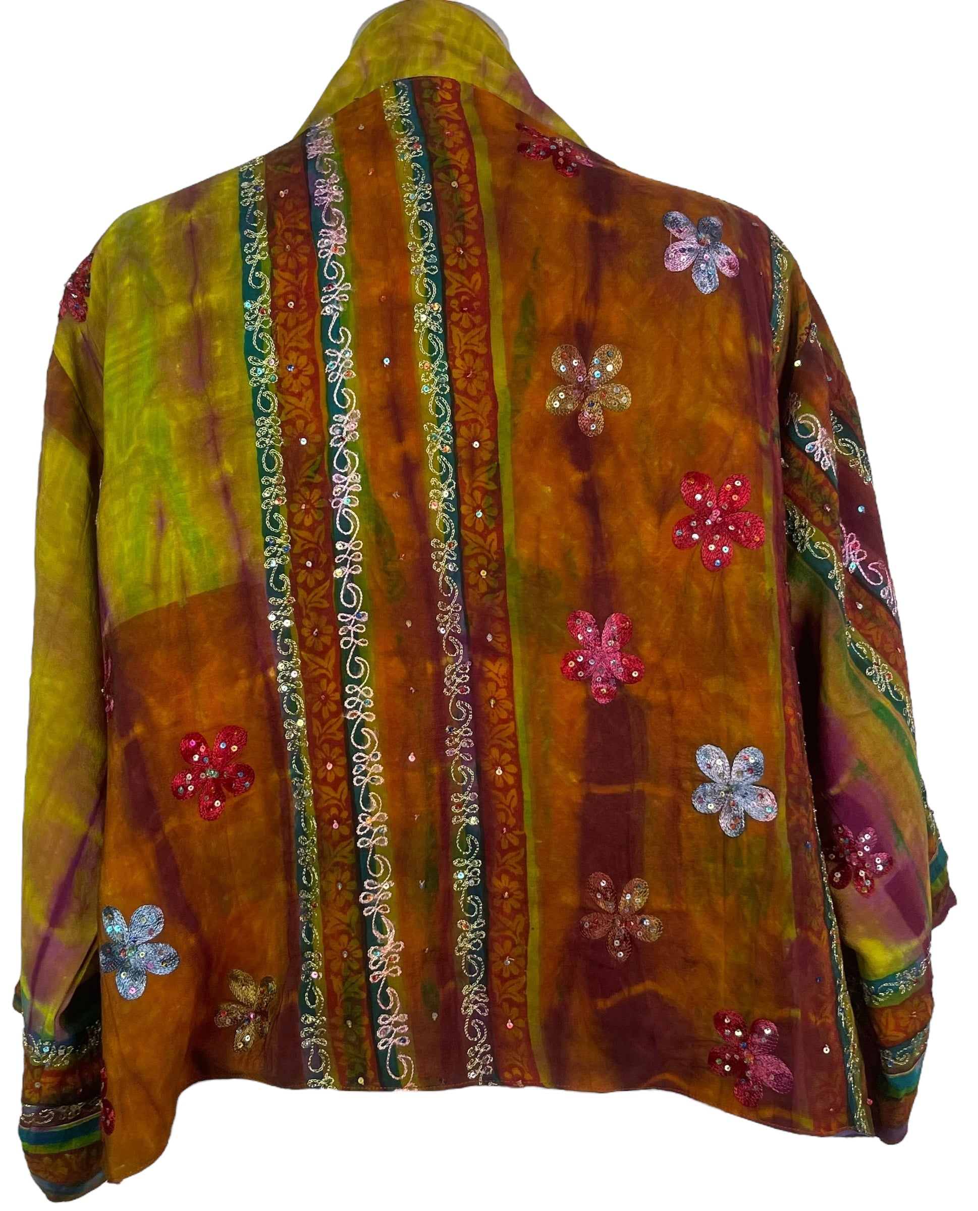 PREVIEW PRC8355 Avatar Reversible Pure Silk Jiva Jacket with Slits by DECEMBER2025 – Handmade ethical Jiva Jacket from sariKNOTsari using upcycled silk. Designed in Canada for travel and slow fashion, loved from Toronto to LA to Sydney.