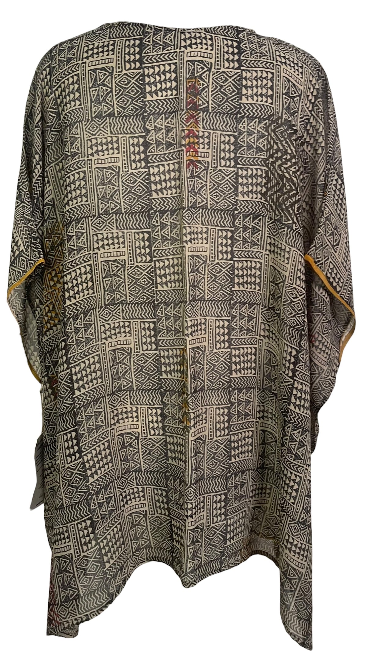 Releases Sunday at 8pm EST PRG8767 Sheer Wabi Sabi Pure Silk Short Kaftan Tunic With Slits