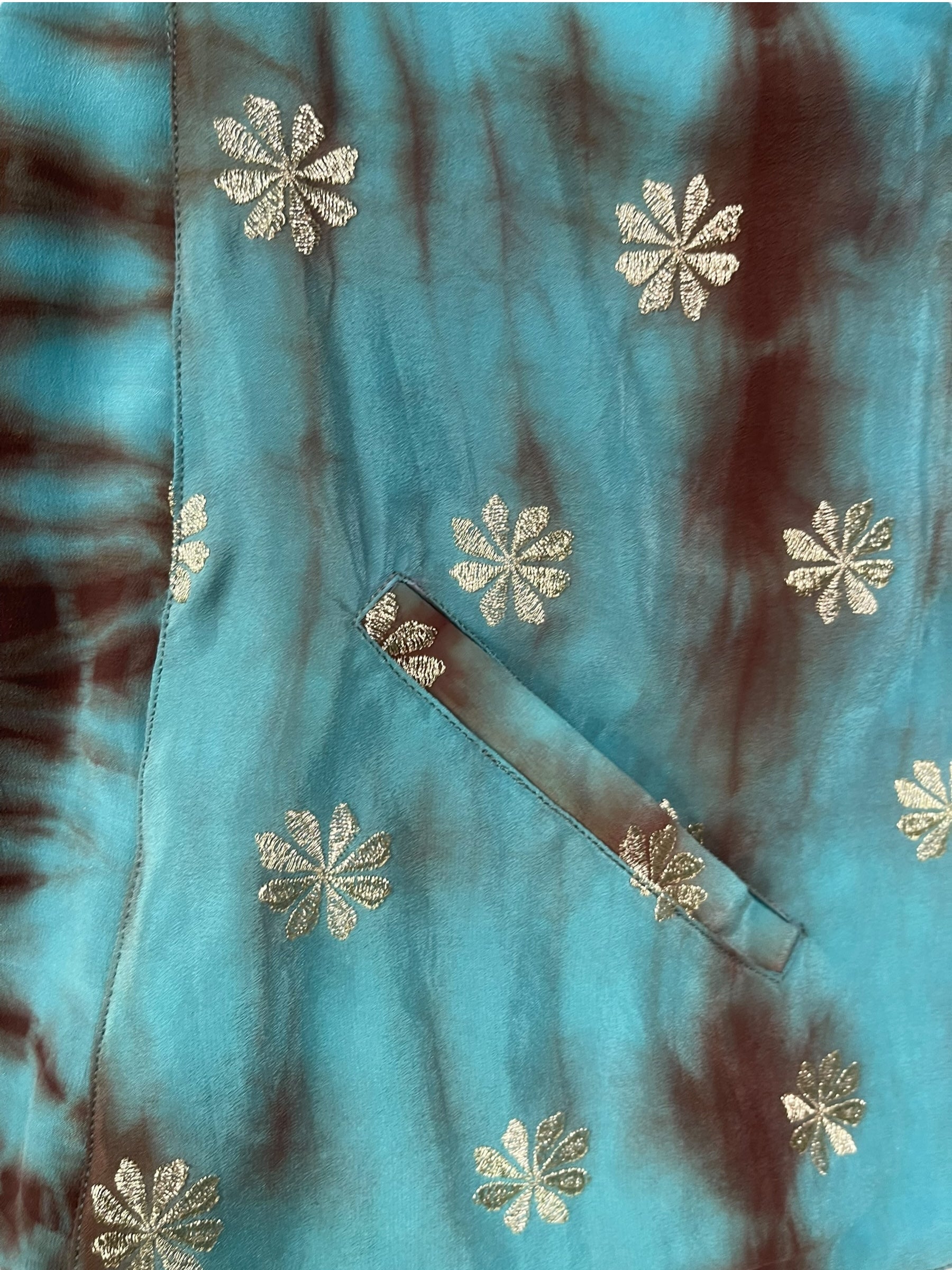 PREVIEW PRC7918 Avatar Reversible Pure Silk Jiva Jacket with Slits by DECEMBER2025 – Handmade ethical Jiva Jacket from sariKNOTsari using upcycled silk. Designed in Canada for travel and slow fashion, loved from Toronto to LA to Sydney.