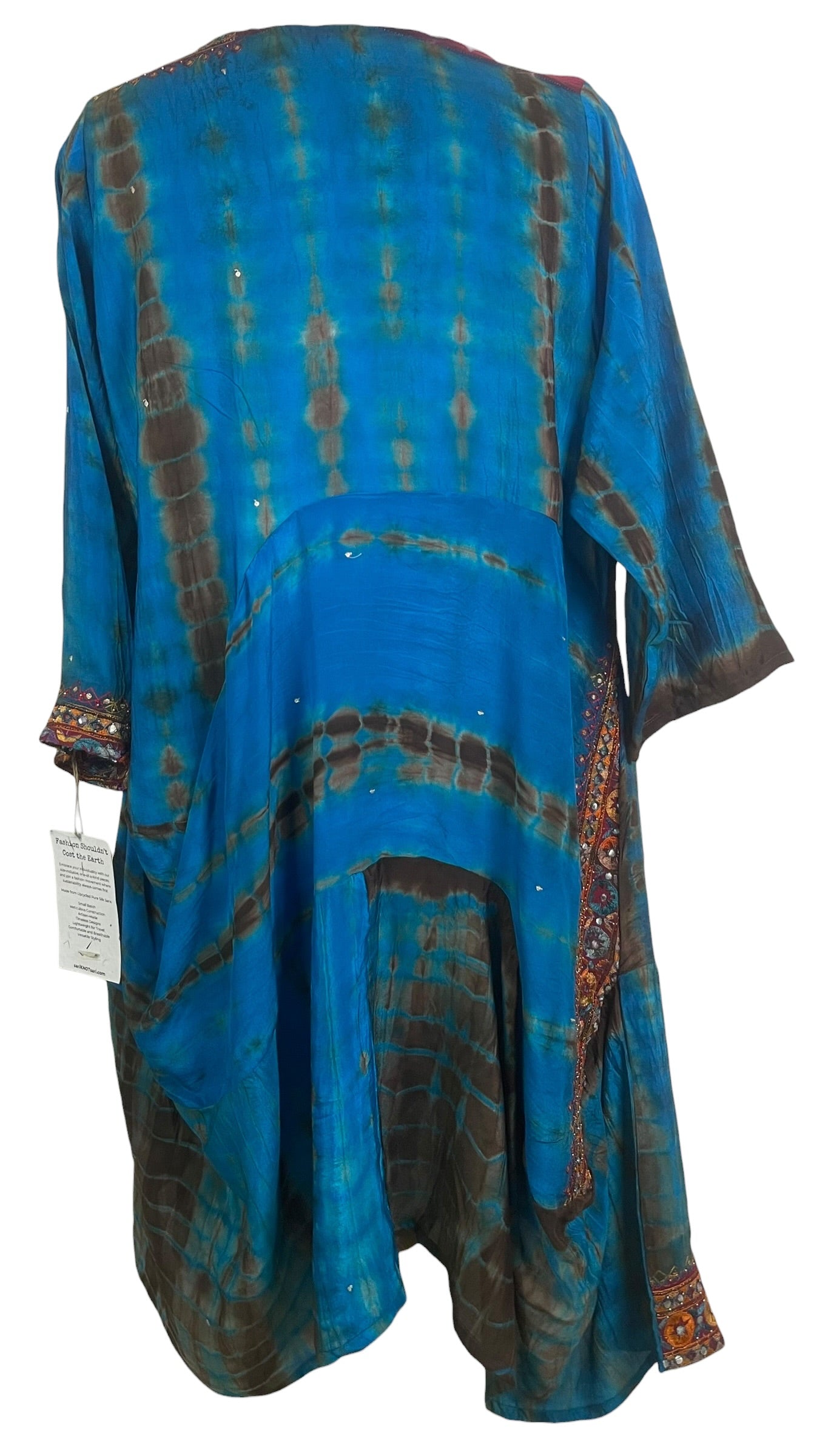 Releases Sunday at 8pm EST PRC9144 Avatar Pure Silk Sculptural Long Tunic Dress