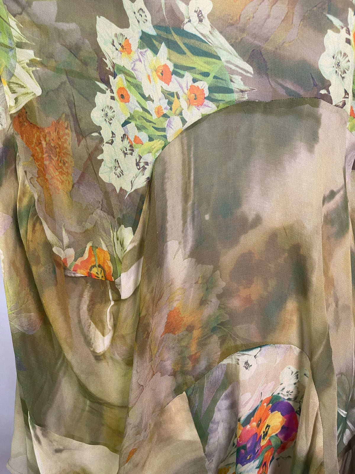 Releases Sunday at 8pm EST PRG9159 Sheer Wabi Sabi Sculptural Pure Silk Long Tunic Dress