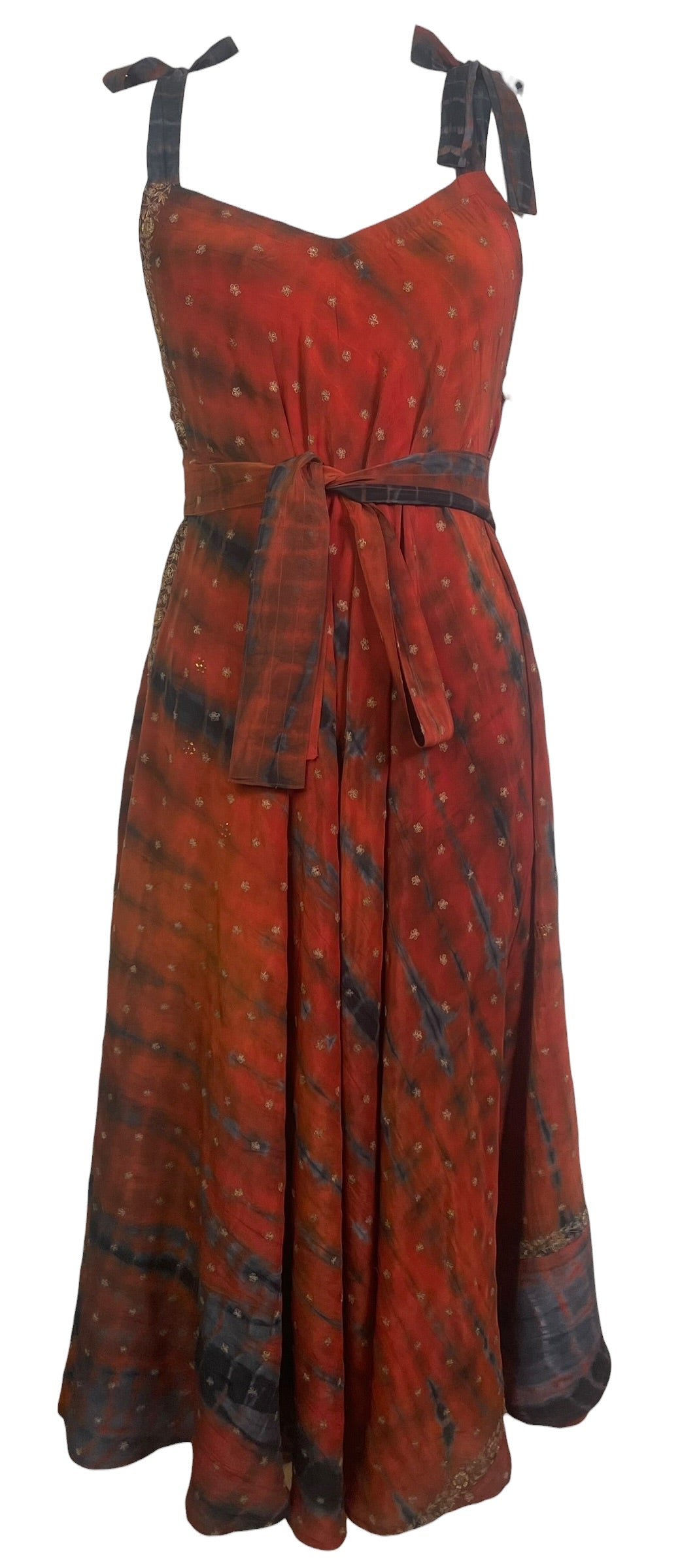 PRC9089 Avatar Pure Silk Maxi Dress with Belt
