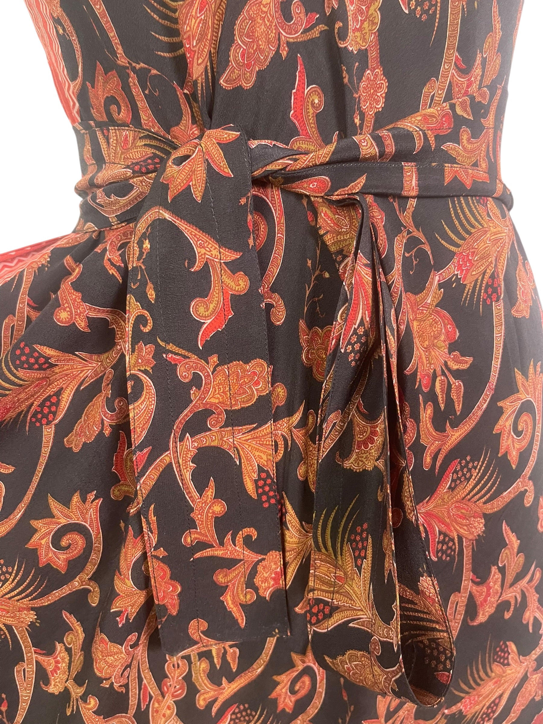 PRC9082 Avatar Pure Silk Maxi Dress with Belt