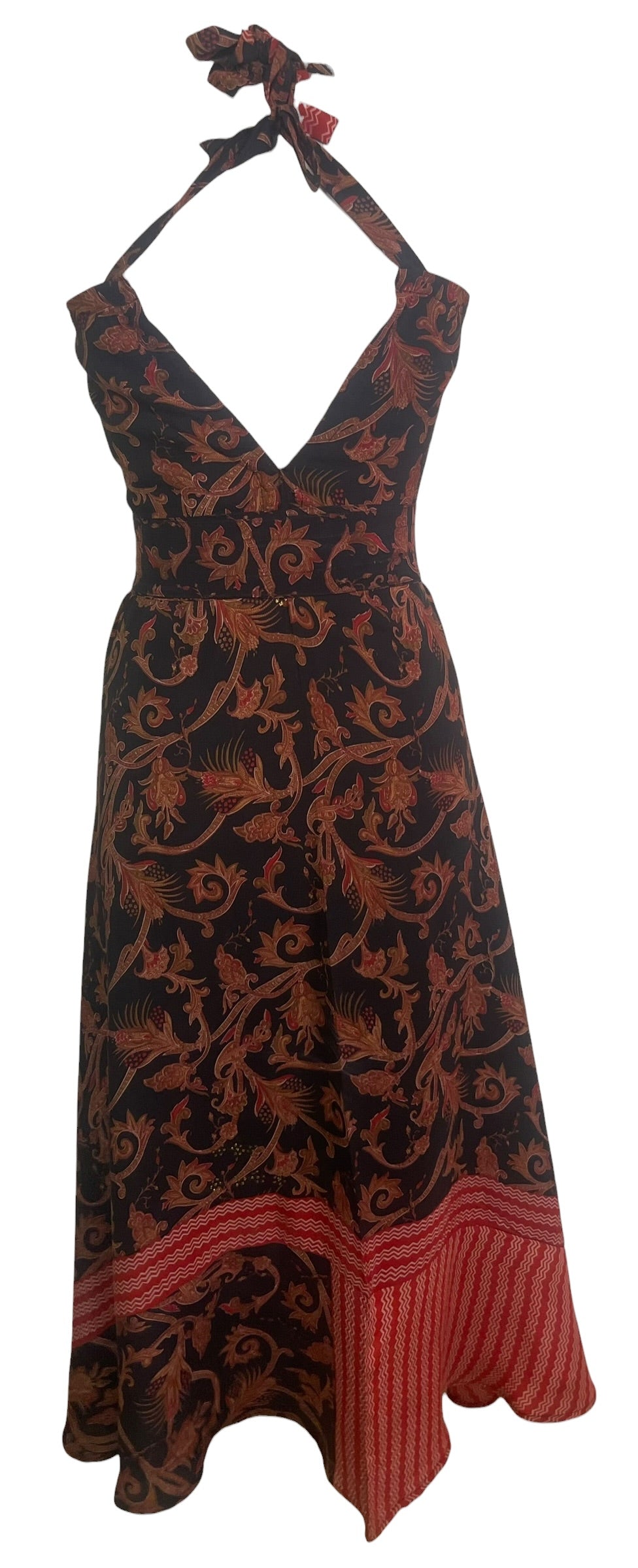 PRC9082 Avatar Pure Silk Maxi Dress with Belt