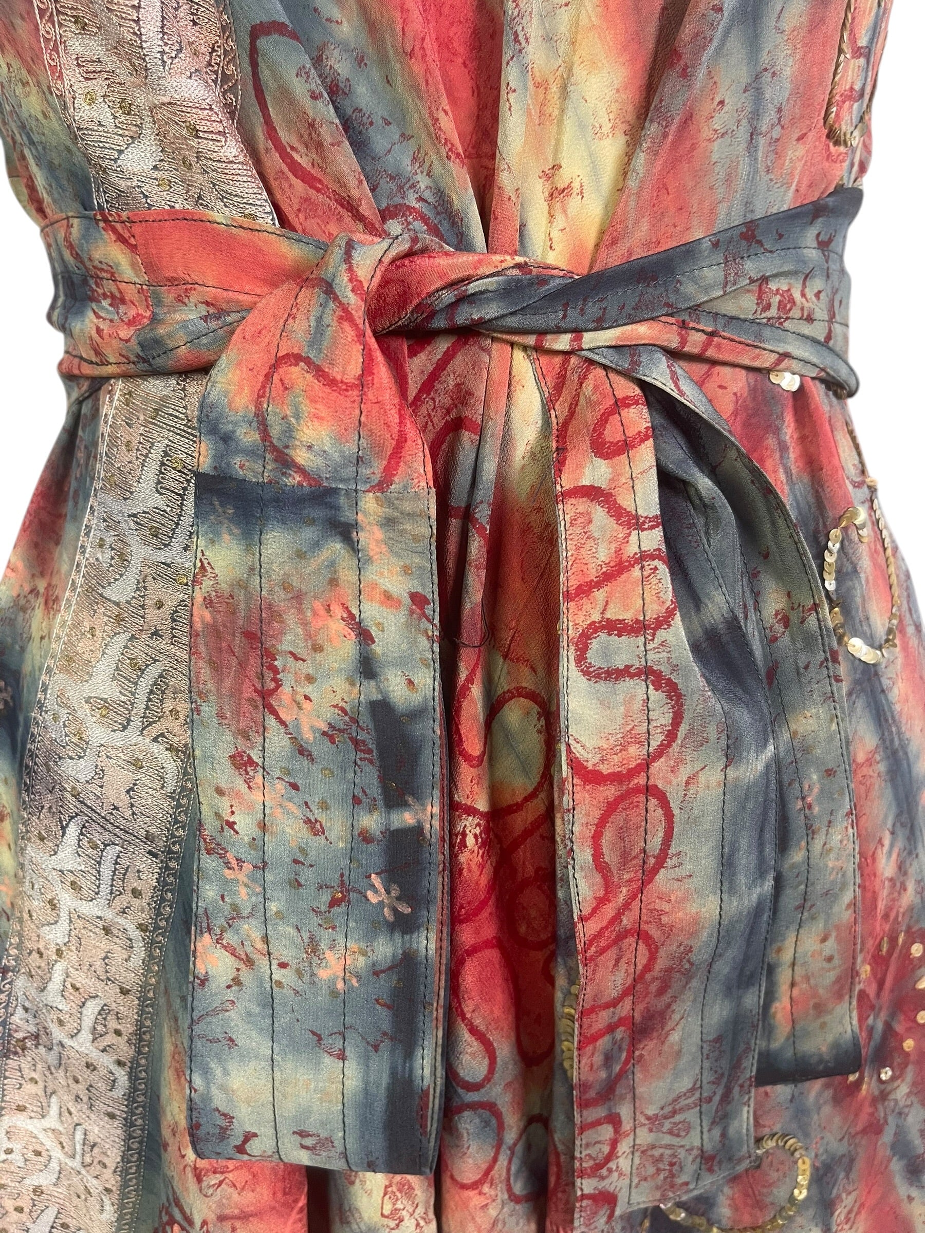PRC9087 Avatar Pure Silk Maxi Dress with Belt