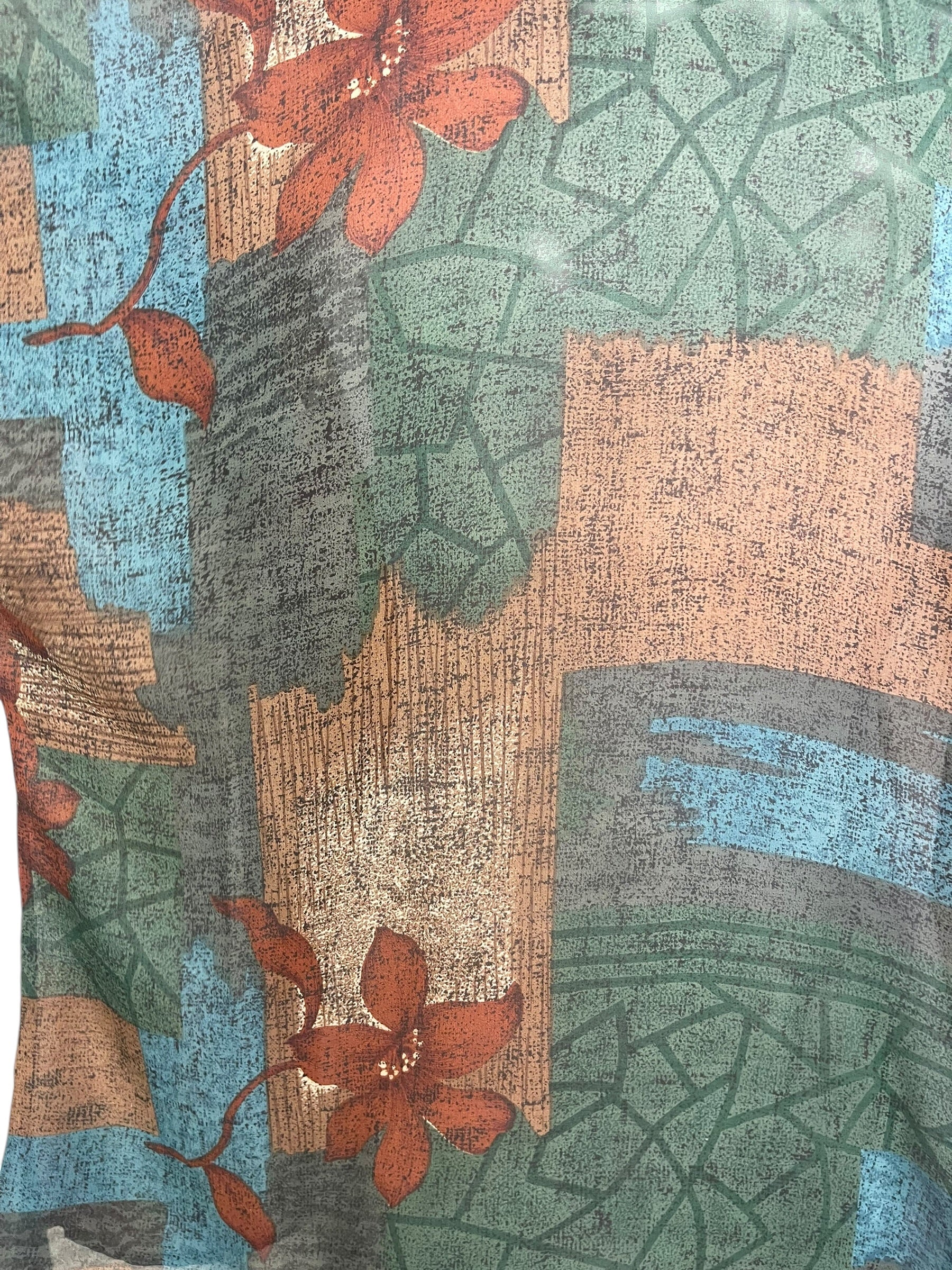 PRG9167 Sheer Avatar Pure Silk Long Tunic with Side Ties