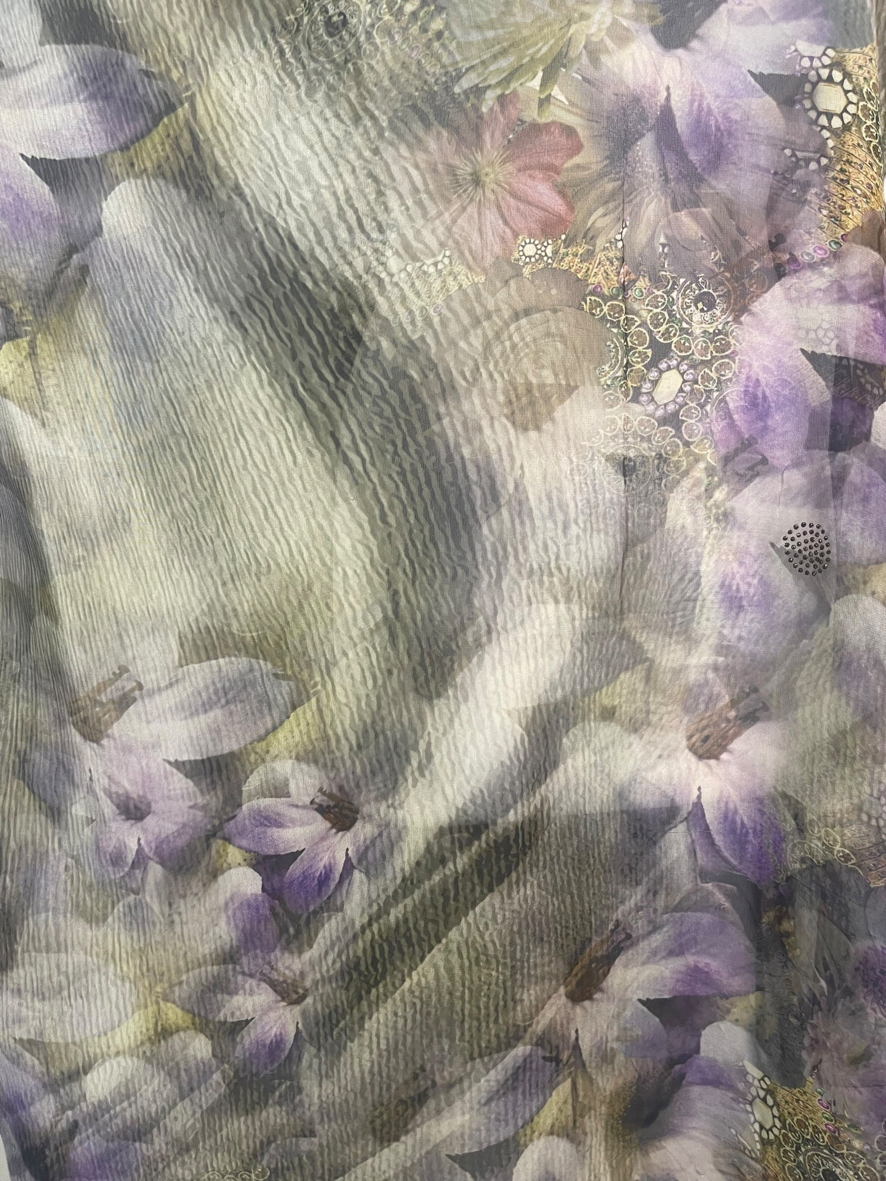 PREVIEW PRG8260 Sheer Avatar Pure Silk Midi Length Kaftan by FEBRUARY2026 – Handmade ethical Midi Length Kaftan from sariKNOTsari using upcycled silk. Designed in Canada for travel and slow fashion, loved from Toronto to LA to Sydney.