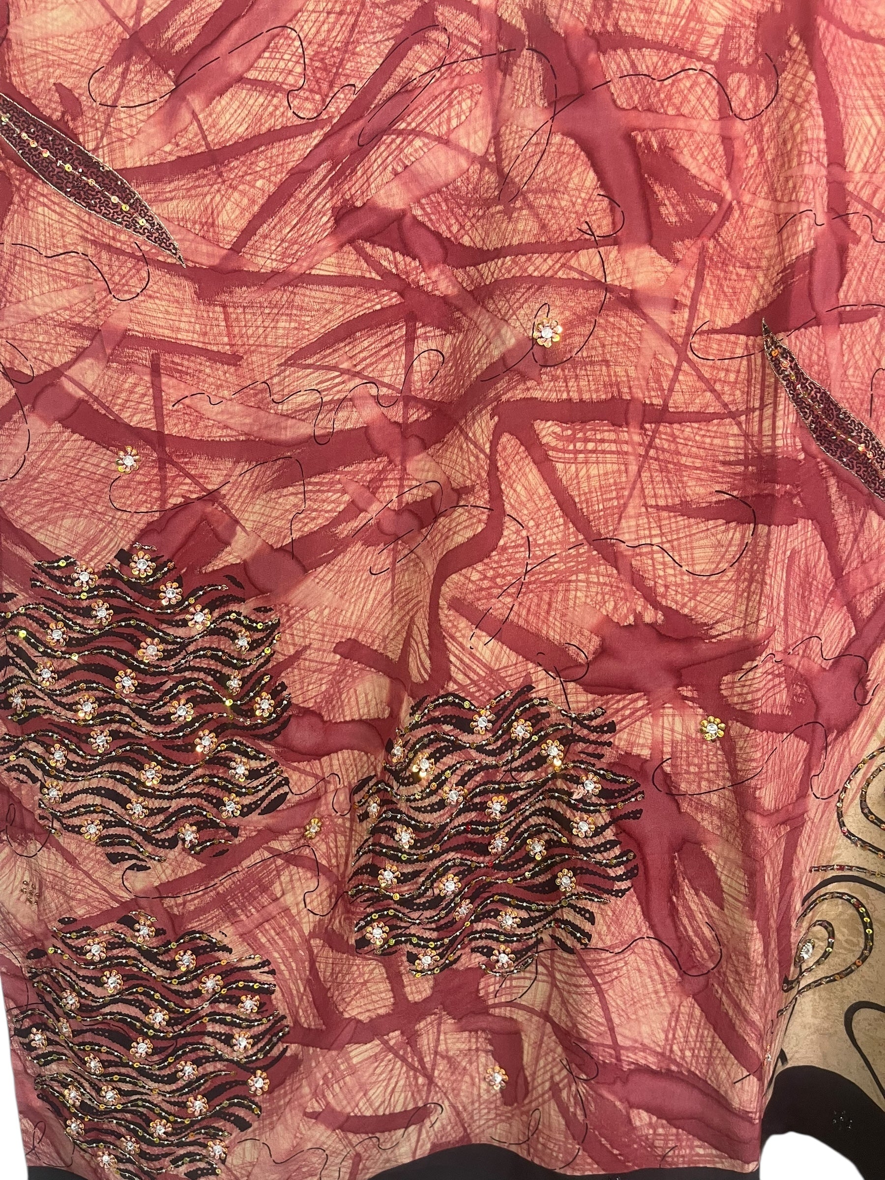 PREVIEW PRC8300 Avatar Pure Silk Midi Length Kaftan by FEBRUARY2026 – Handmade ethical Midi Length Kaftan from sariKNOTsari using upcycled silk. Designed in Canada for travel and slow fashion, loved from Toronto to LA to Sydney.