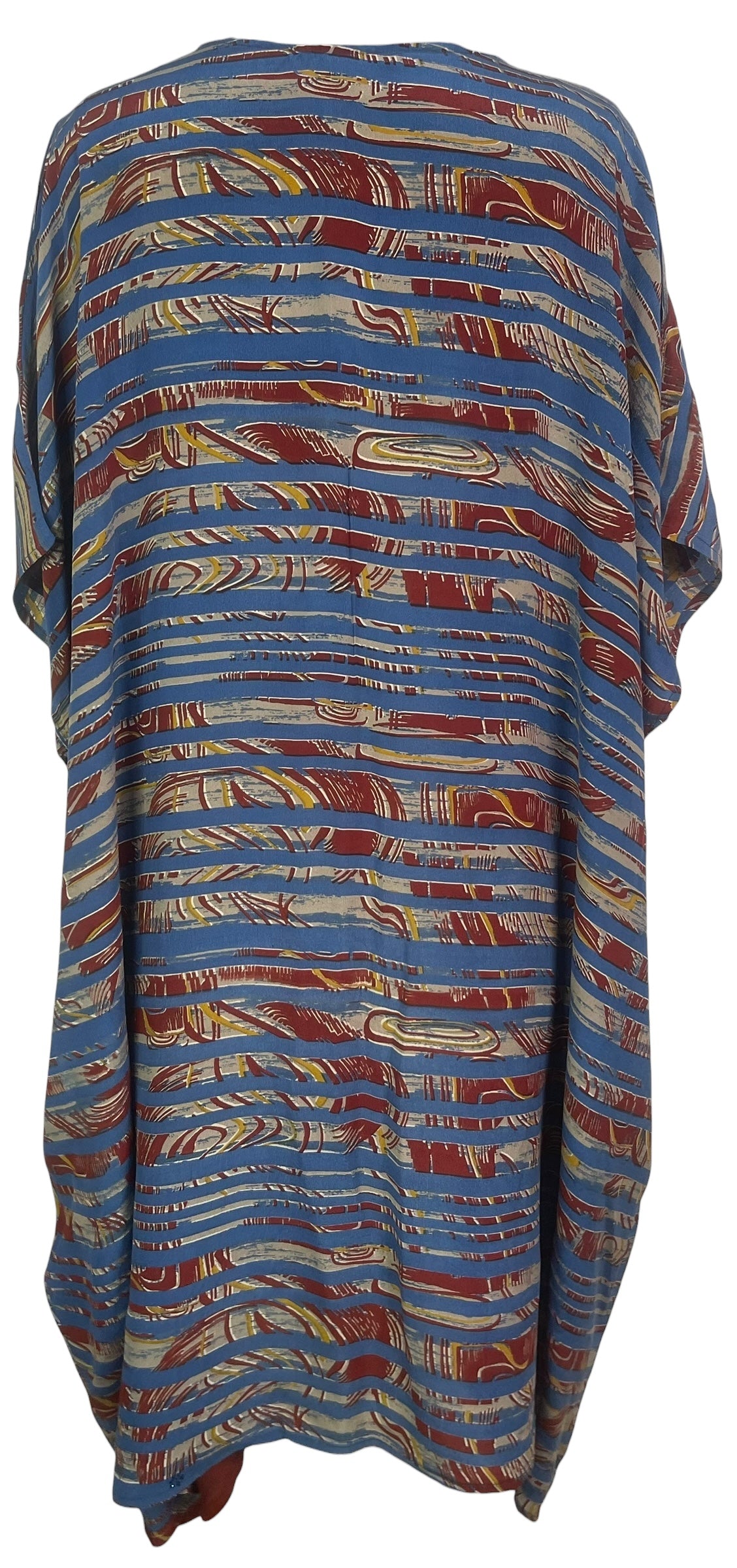 PREVIEW PRC8301 Avatar Pure Silk Midi Length Kaftan by FEBRUARY2026 – Handmade ethical Midi Length Kaftan from sariKNOTsari using upcycled silk. Designed in Canada for travel and slow fashion, loved from Toronto to LA to Sydney.
