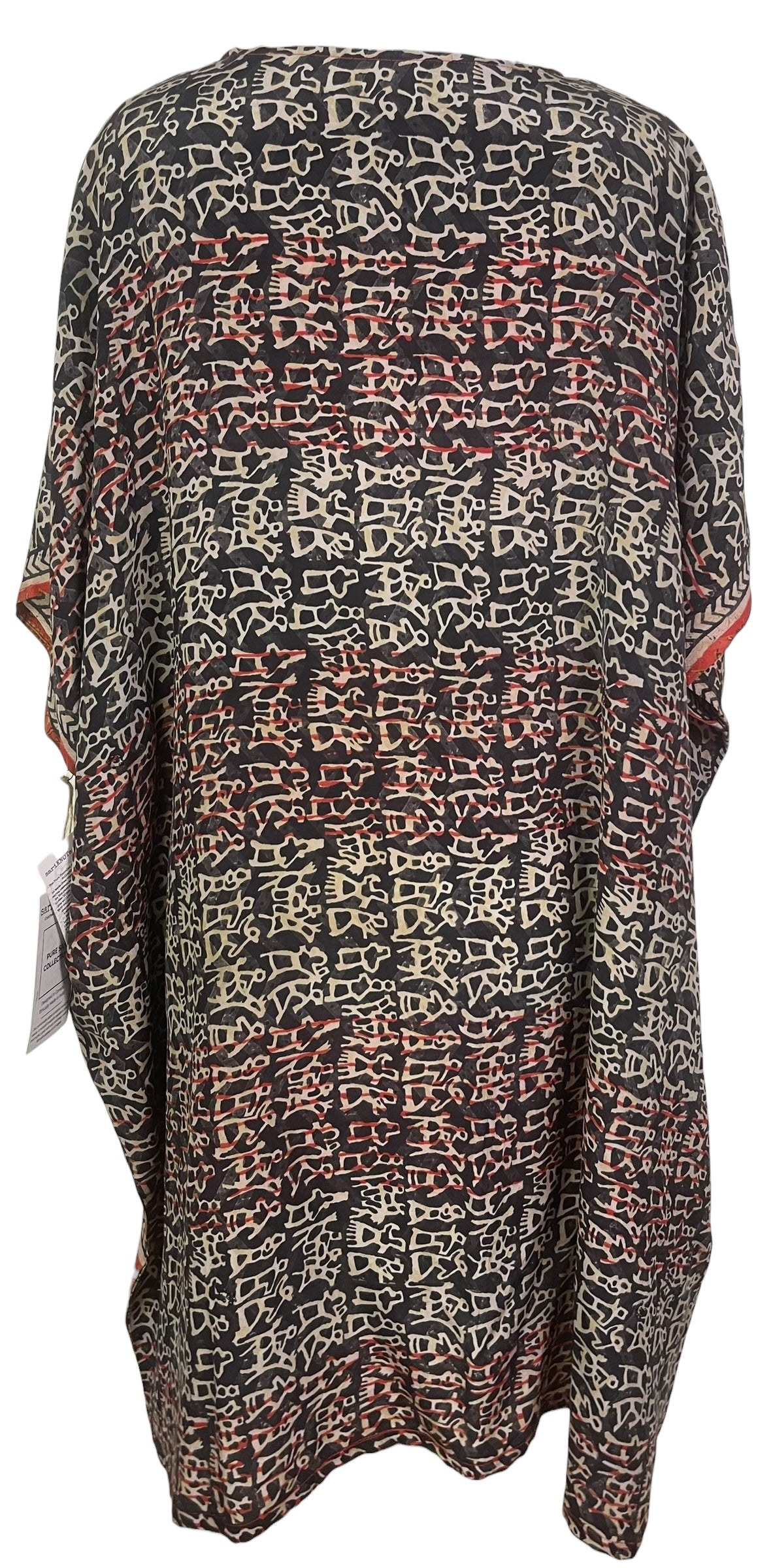 PREVIEW PRC8549 Avatar Pure Silk Midi Length Kaftan by FEBRUARY2026 – Handmade ethical Midi Length Kaftan from sariKNOTsari using upcycled silk. Designed in Canada for travel and slow fashion, loved from Toronto to LA to Sydney.