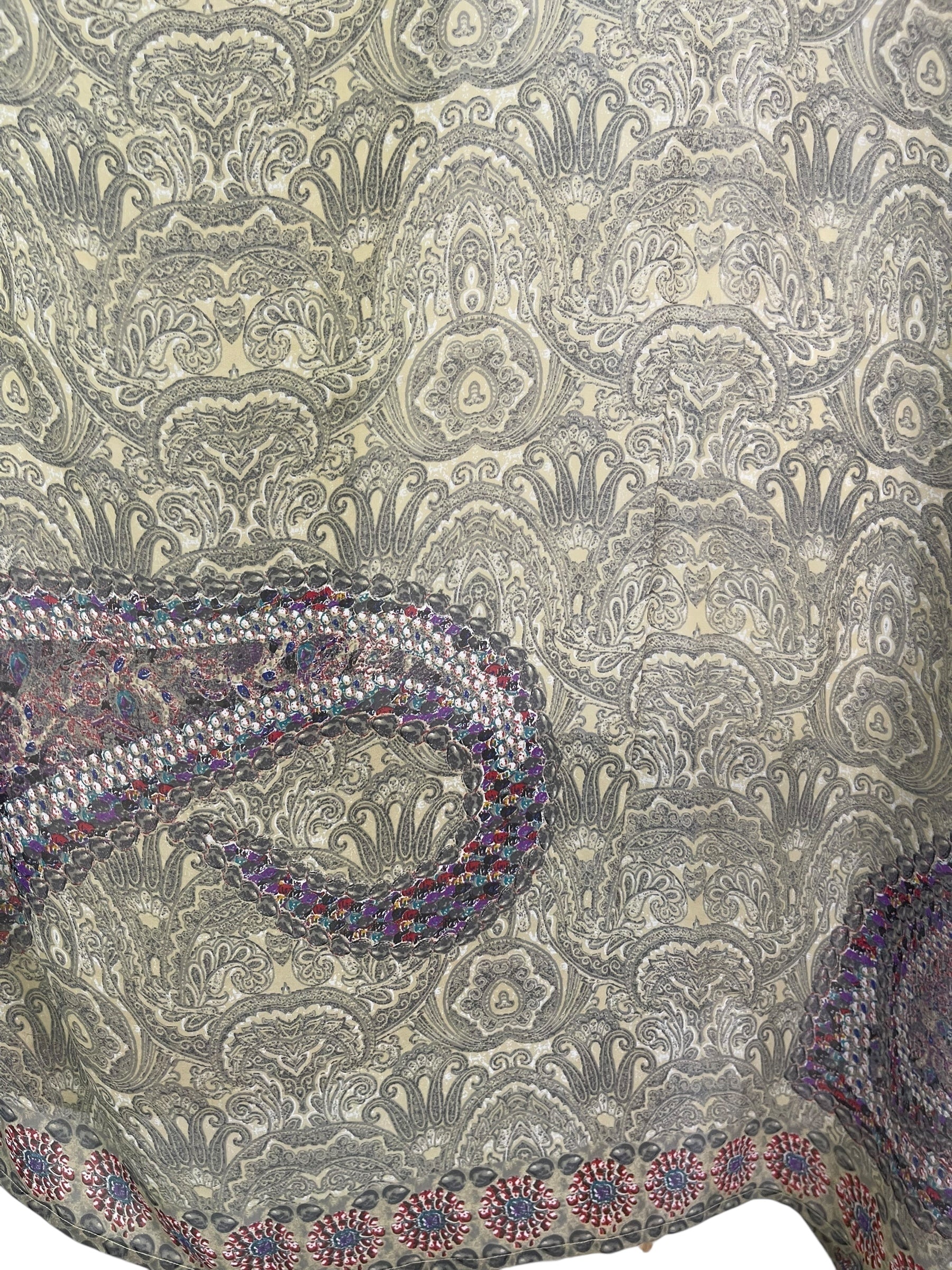 PRG7787 Sheer Avatar Pure Silk Midi Length Kaftan