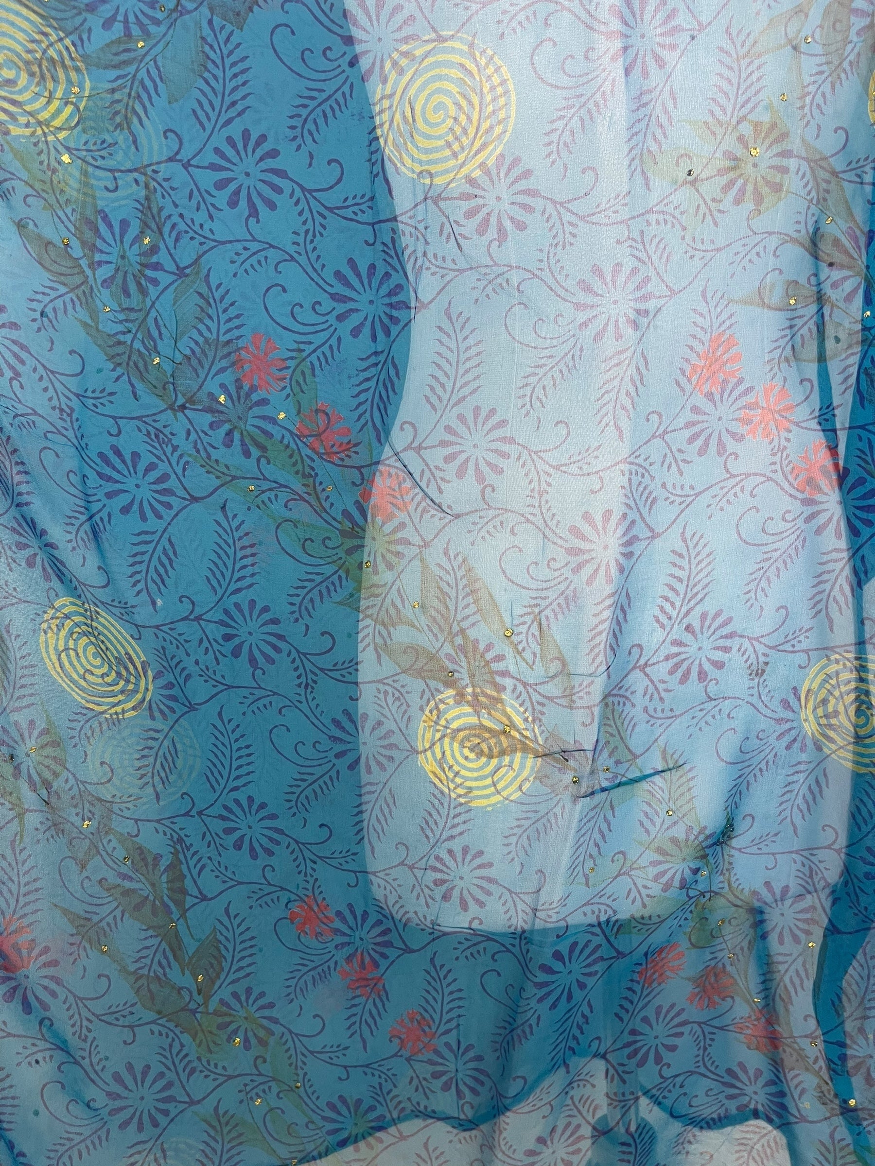 PRG7780 Sheer Avatar Pure Silk Midi Length Kaftan