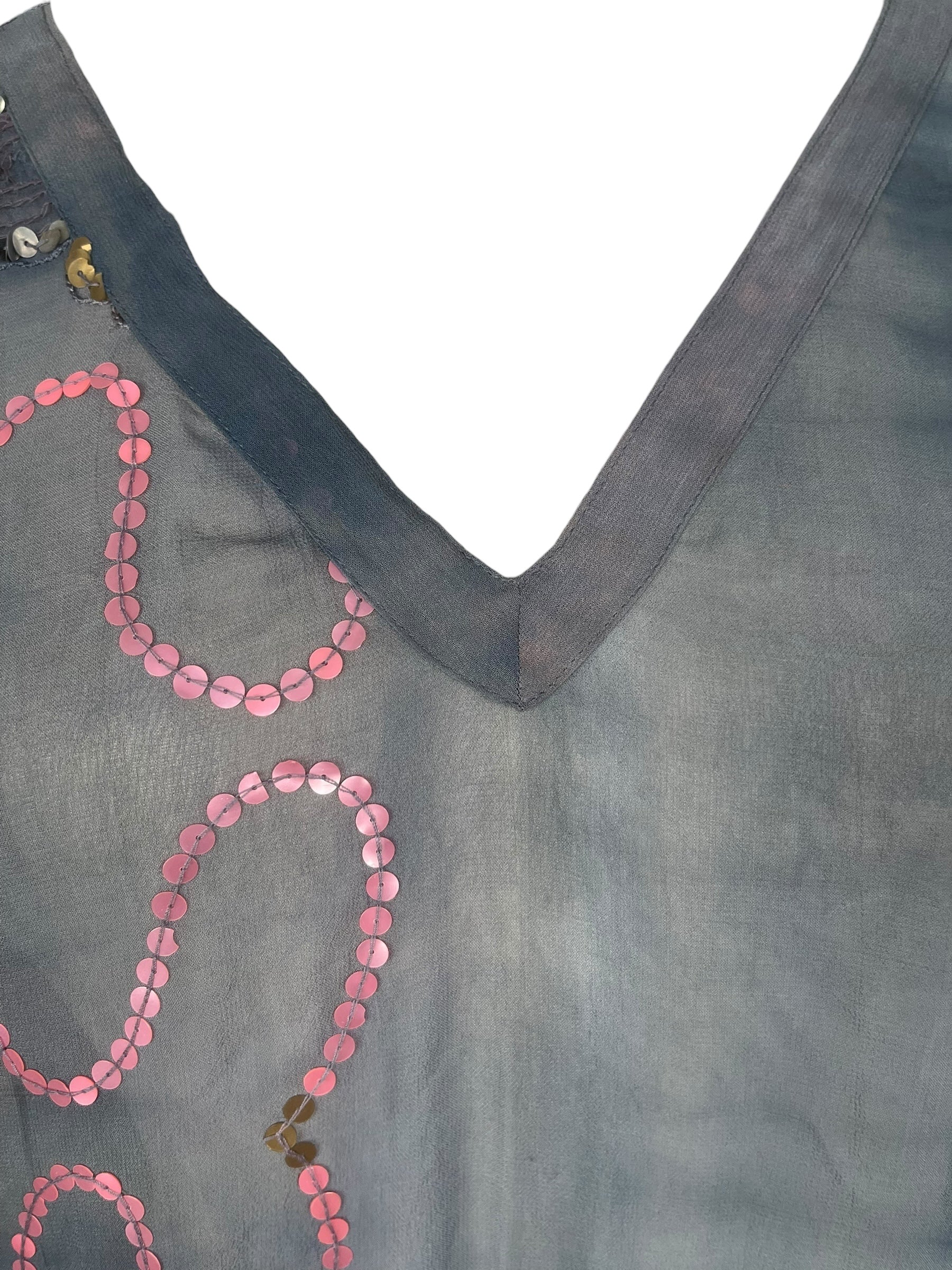 PREVIEW PRG8273 Sheer Avatar Pure Silk Midi Length Kaftan by FEBRUARY2026 – Handmade ethical Midi Length Kaftan from sariKNOTsari using upcycled silk. Designed in Canada for travel and slow fashion, loved from Toronto to LA to Sydney.