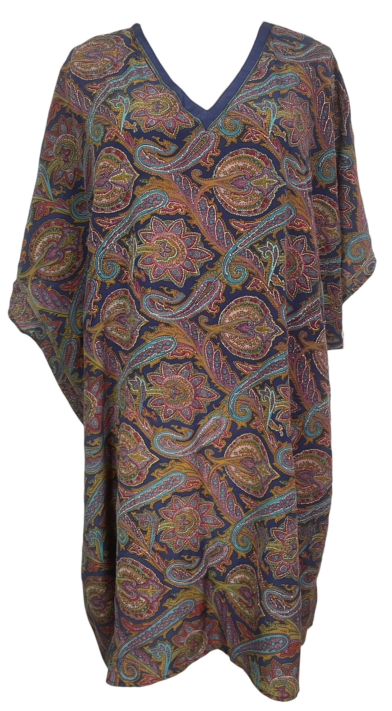 PREVIEW PRC8257 Avatar Pure Silk Midi Length Kaftan by FEBRUARY2026 – Handmade ethical Midi Length Kaftan from sariKNOTsari using upcycled silk. Designed in Canada for travel and slow fashion, loved from Toronto to LA to Sydney.