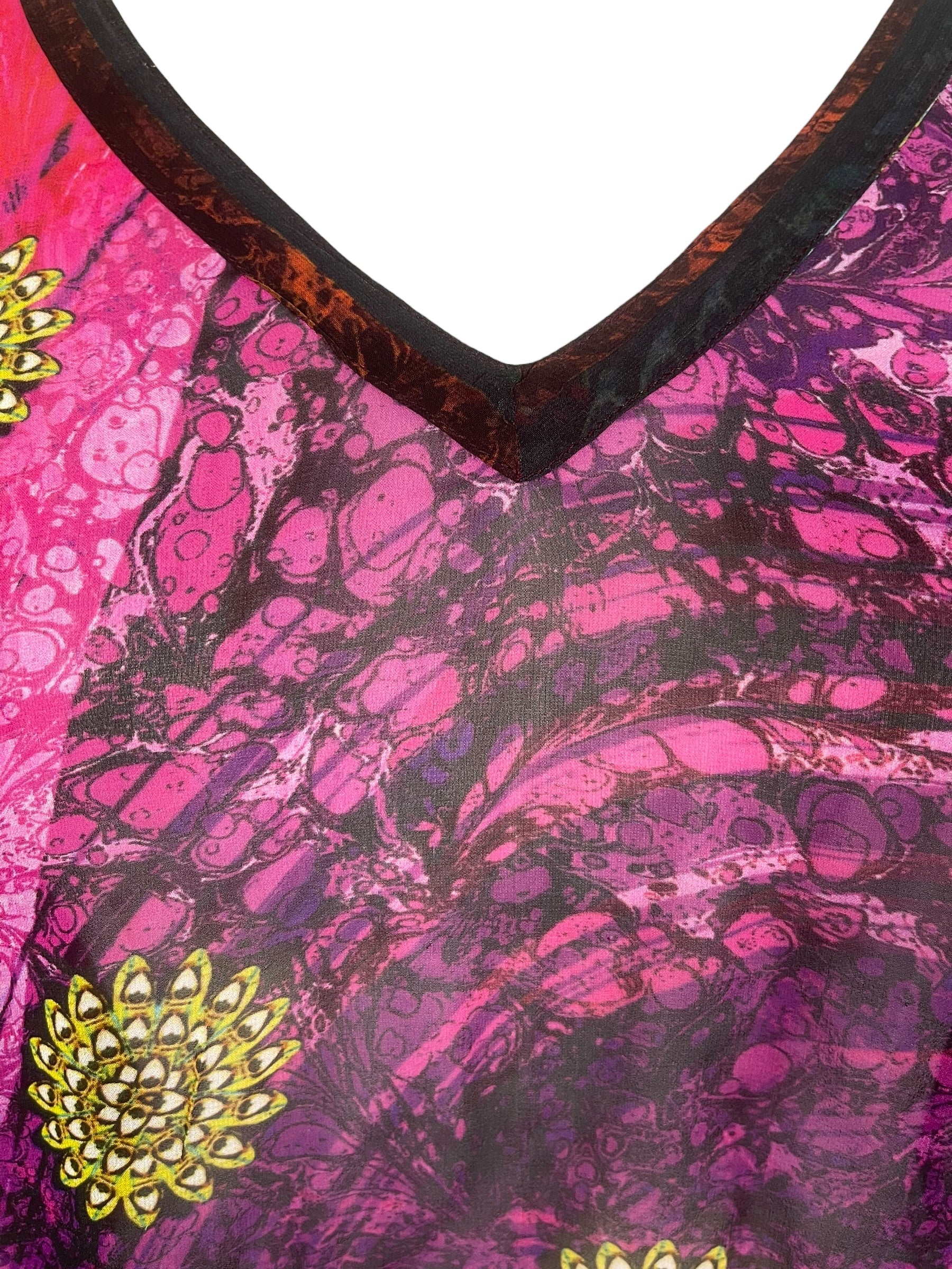 PREVIEW PRG8578 Sheer Wabi Sabi Pure Silk Midi Length Kaftan